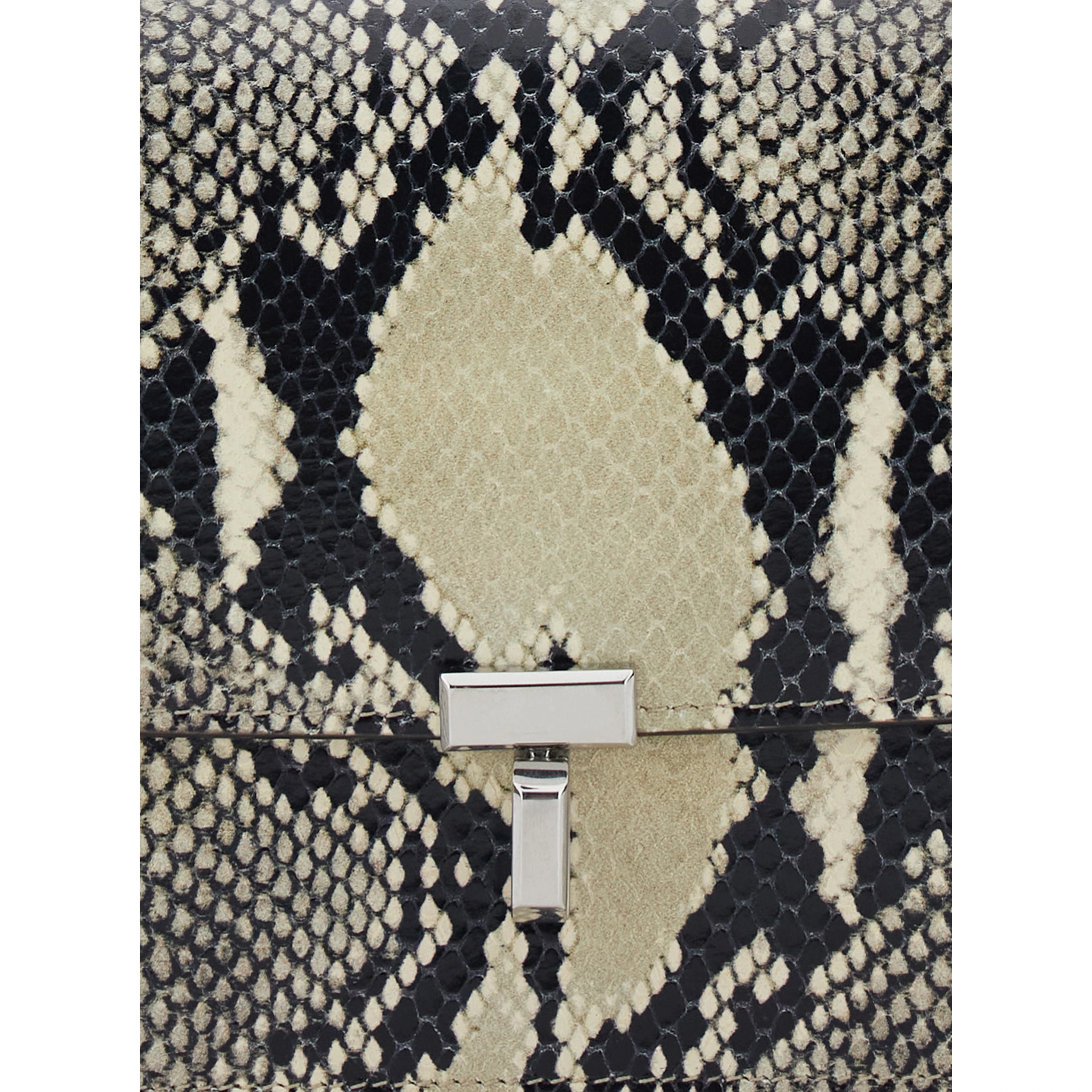 multicolor Crossbody bag with T-lock closure and python print in leather for women