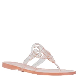 Pink Thong Sandals with Miller Logo Plate in TPU for Women