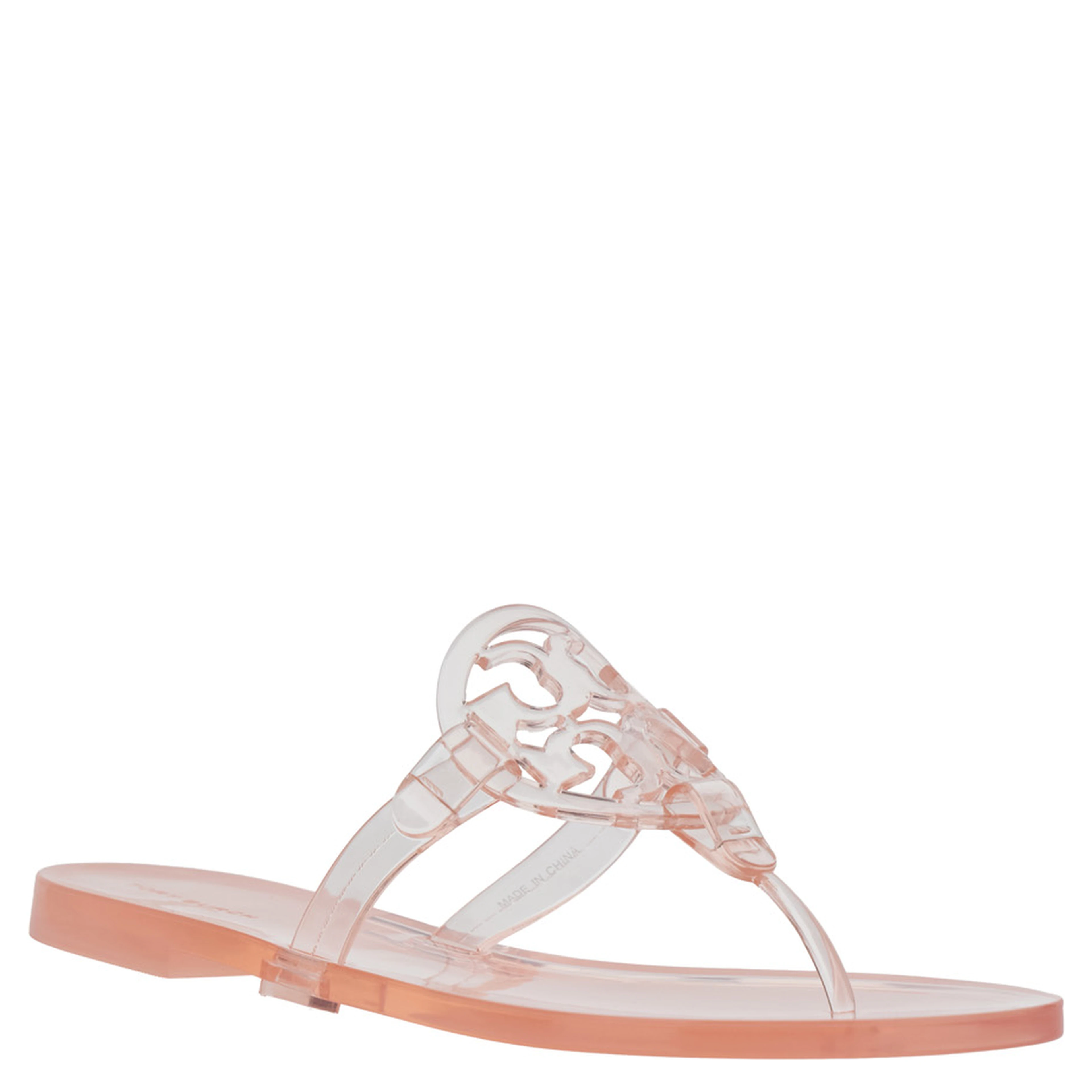 Pink Thong Sandals with Miller Logo Plate in TPU for Women