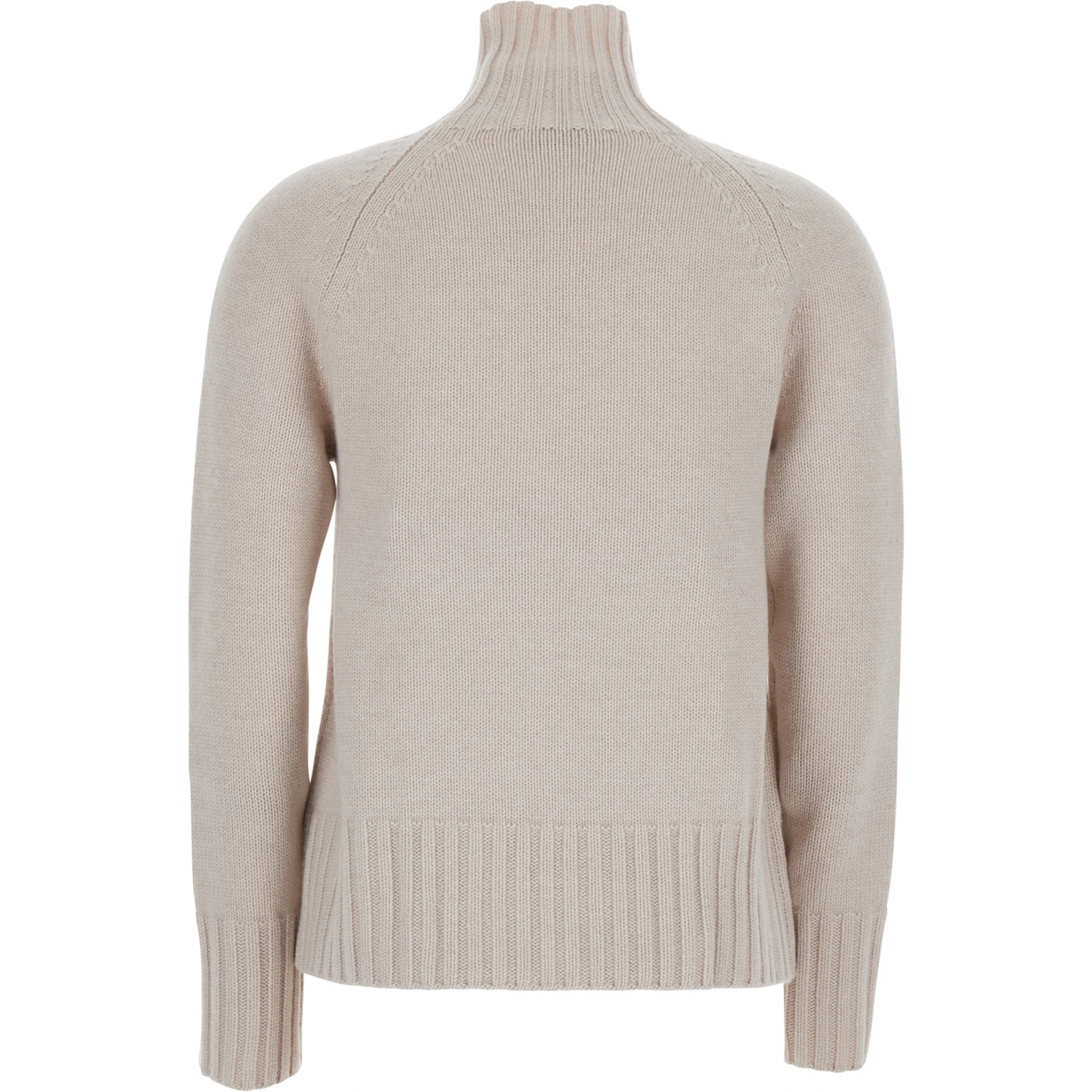 MANTOVA white Sweater with high collar and long sleeves in wool and cashmere for women
