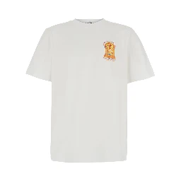 HERMONS MIRAGE ARCH PRINTED CLASSIC T-SHIRT with short sleeves and round neckline in White Cotton Men