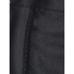 Crisma Black Midi Skirt with Zip Closure at the Back in Leather for Women