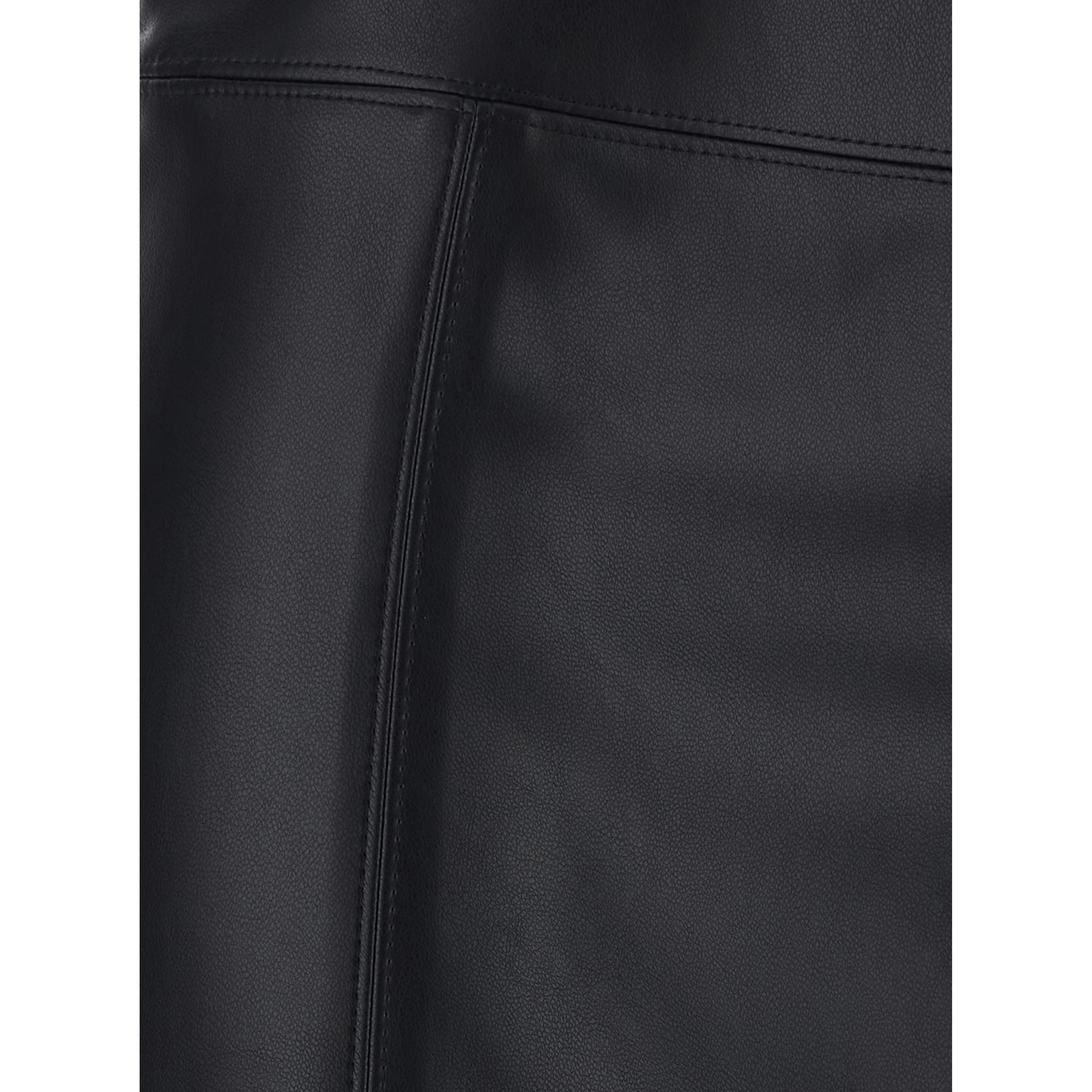 Crisma Black Midi Skirt with Zip Closure at the Back in Leather for Women