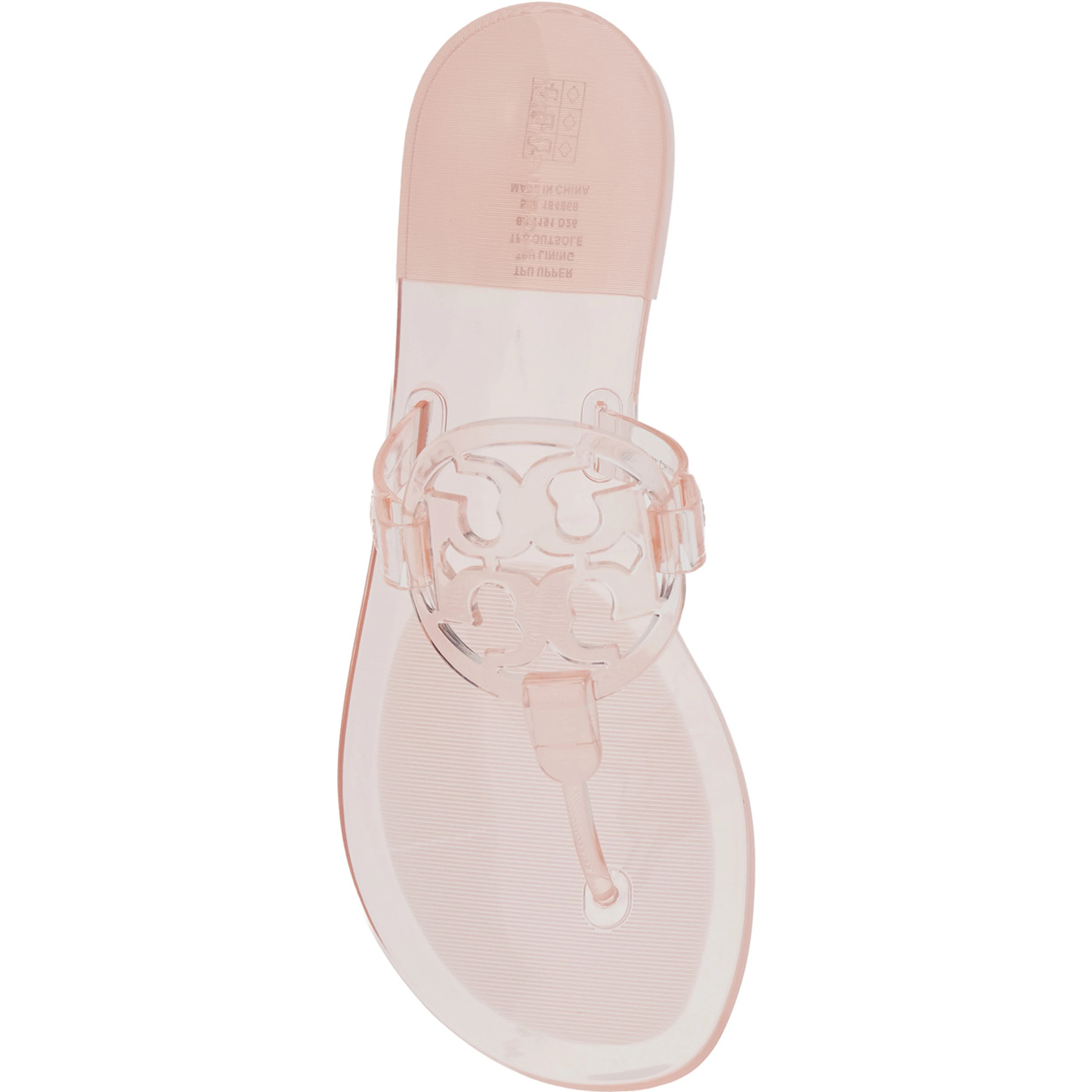 Pink Thong Sandals with Miller Logo Plate in TPU for Women