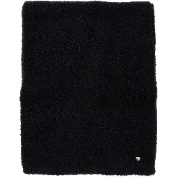 Noon Scarf in wool blend with alpaca, black, unisex