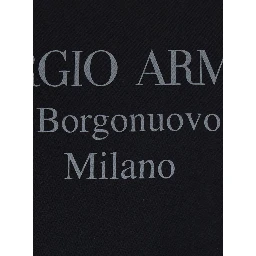 Black Crew neck t-shirt with address print in cotton for men