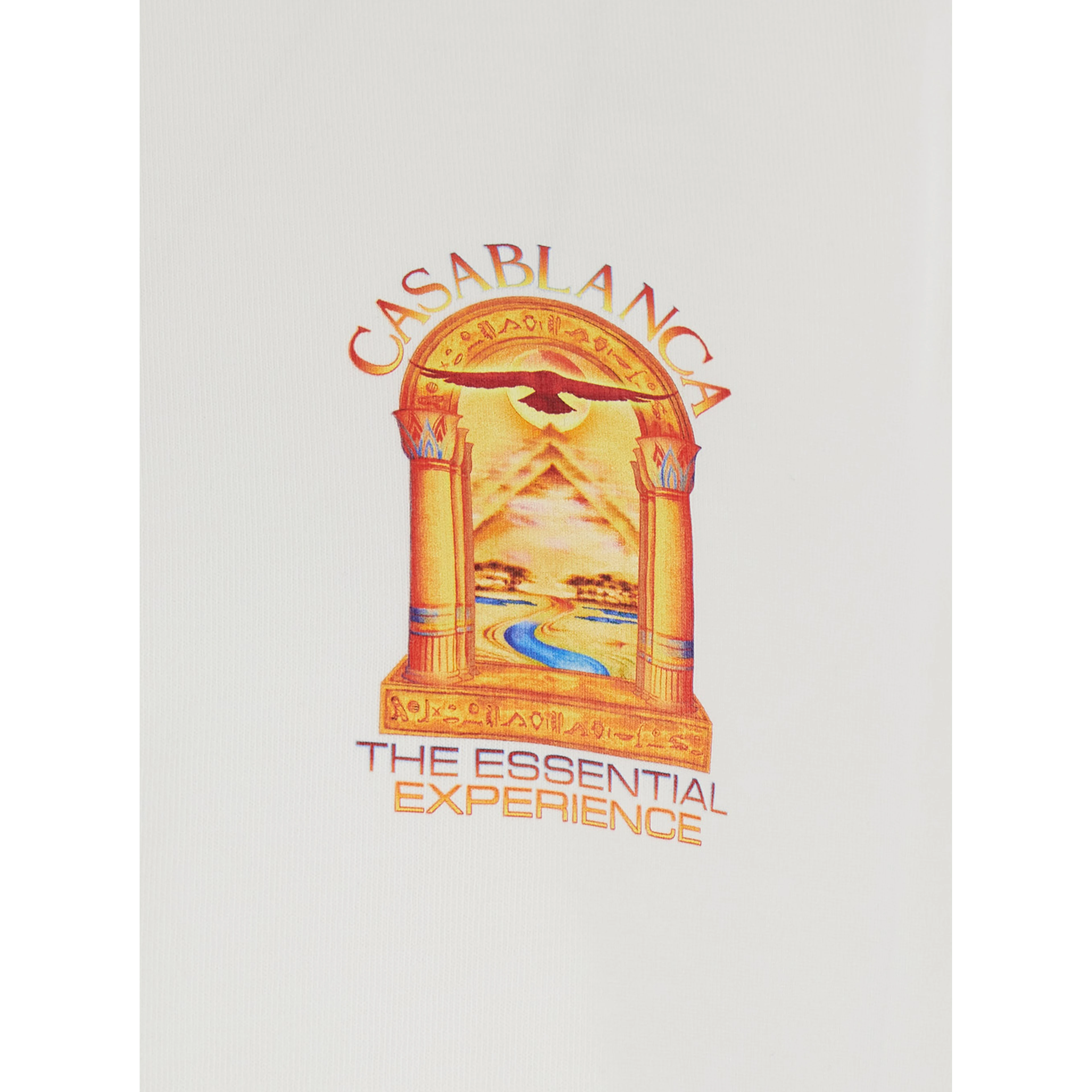 HERMONS MIRAGE ARCH PRINTED CLASSIC T-SHIRT with short sleeves and round neckline in White Cotton Men