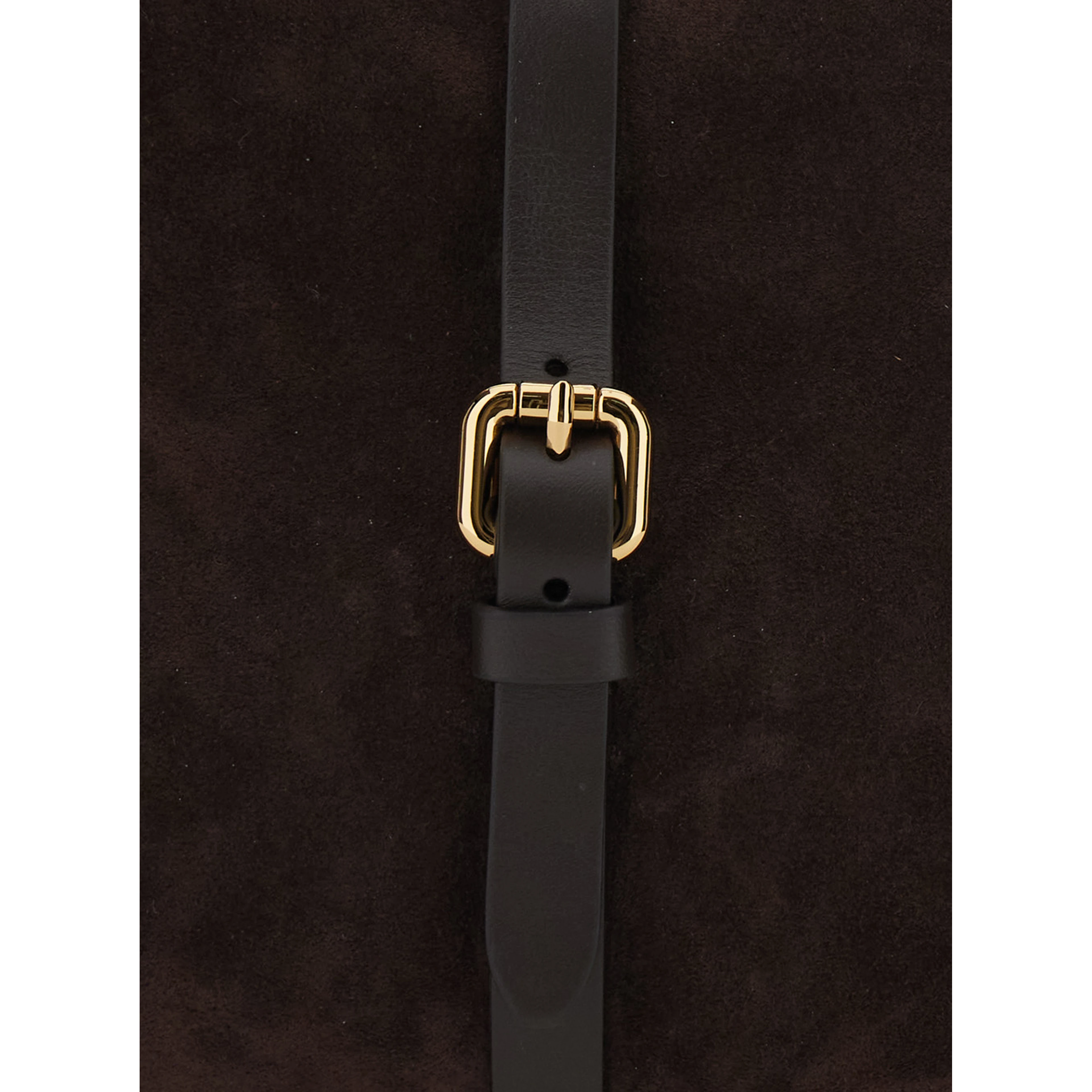 Pony Brown Medium Shoulder bag with Interchangeable Strap and Handle in Suede for Women