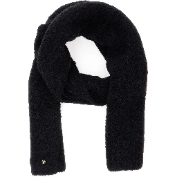Noon Scarf in wool blend with alpaca, black, unisex