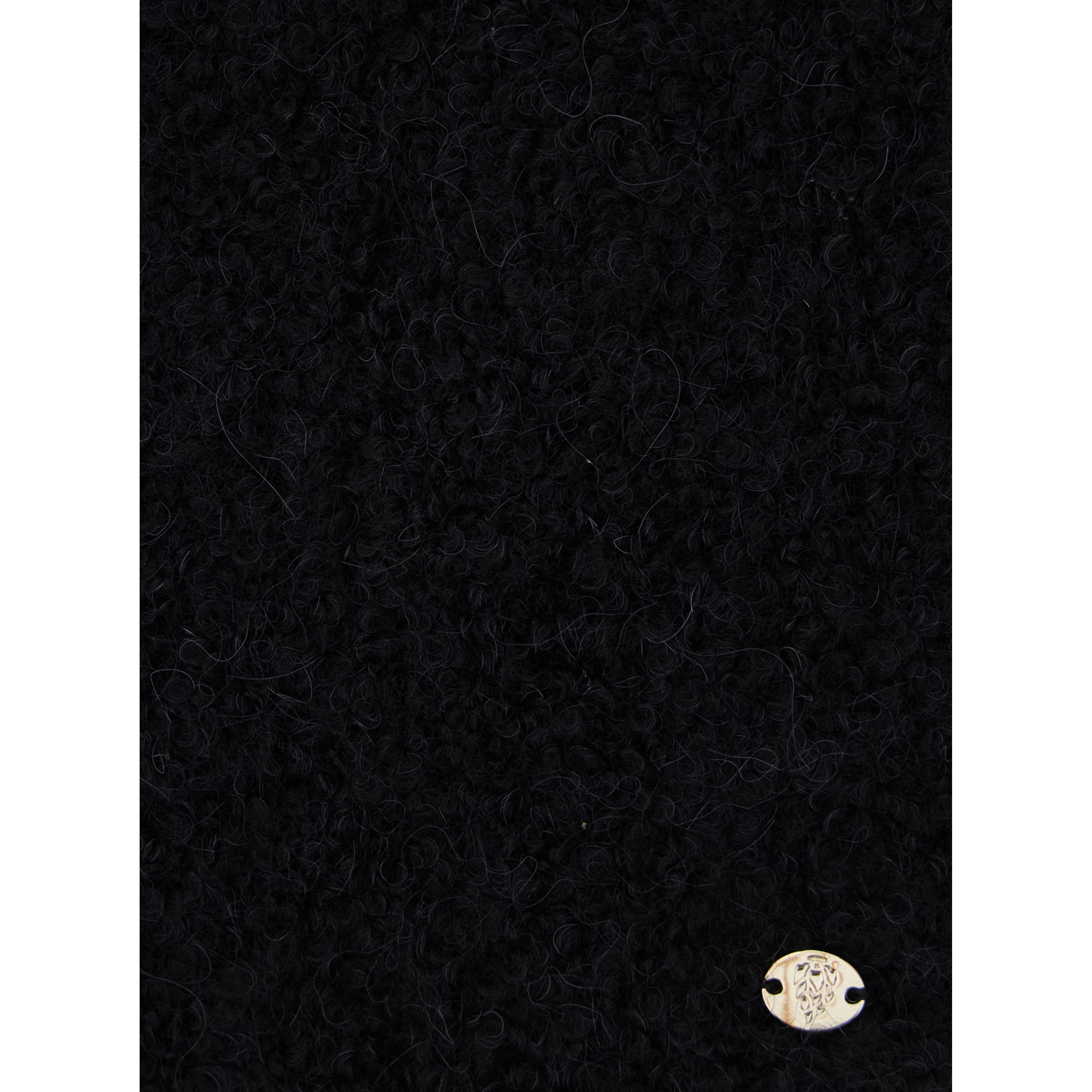 Noon Scarf in wool blend with alpaca, black, unisex