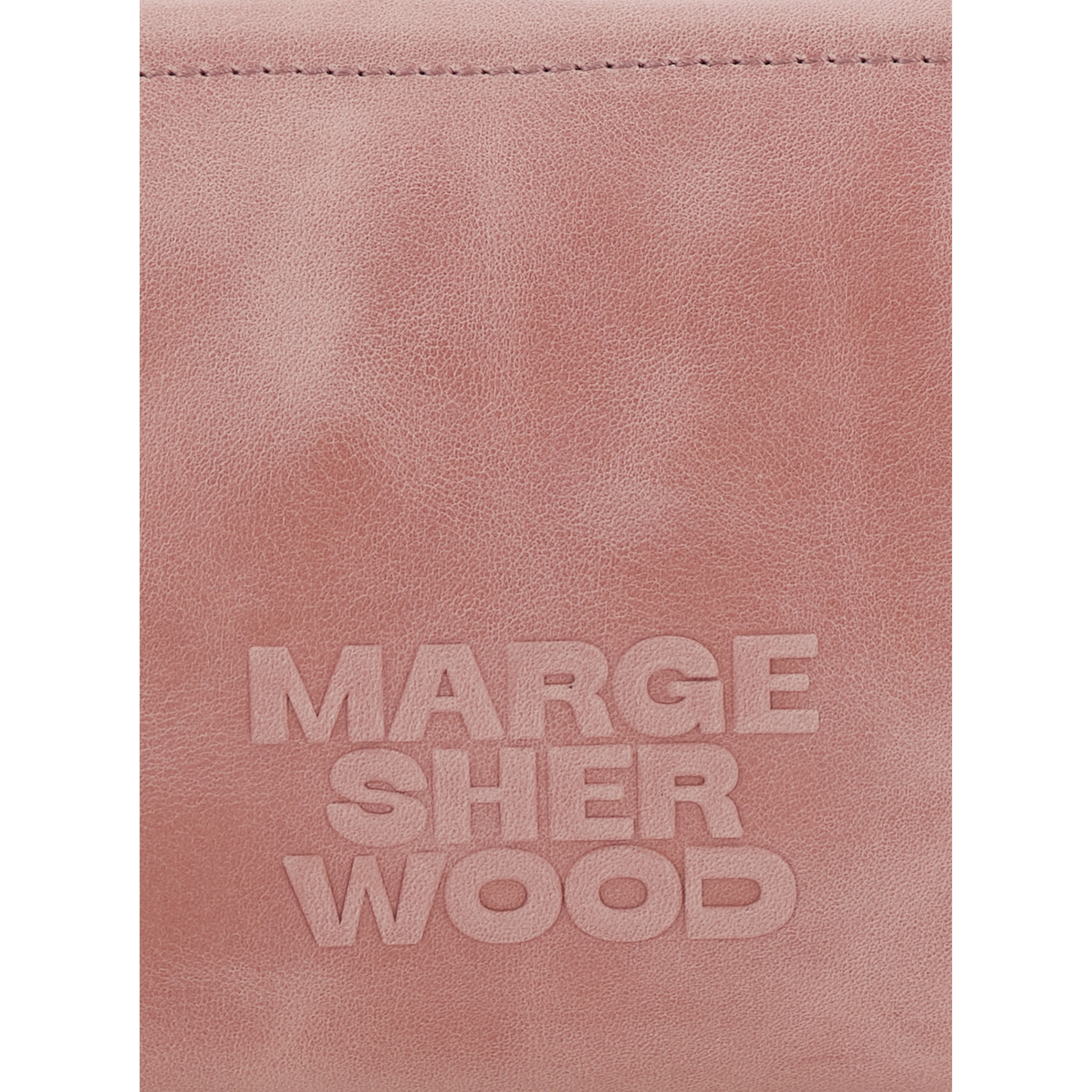 Soft Boston Ew Pink Shoulder bag with Two Top Handles and Logo lettering on the Front in Leather for Women
