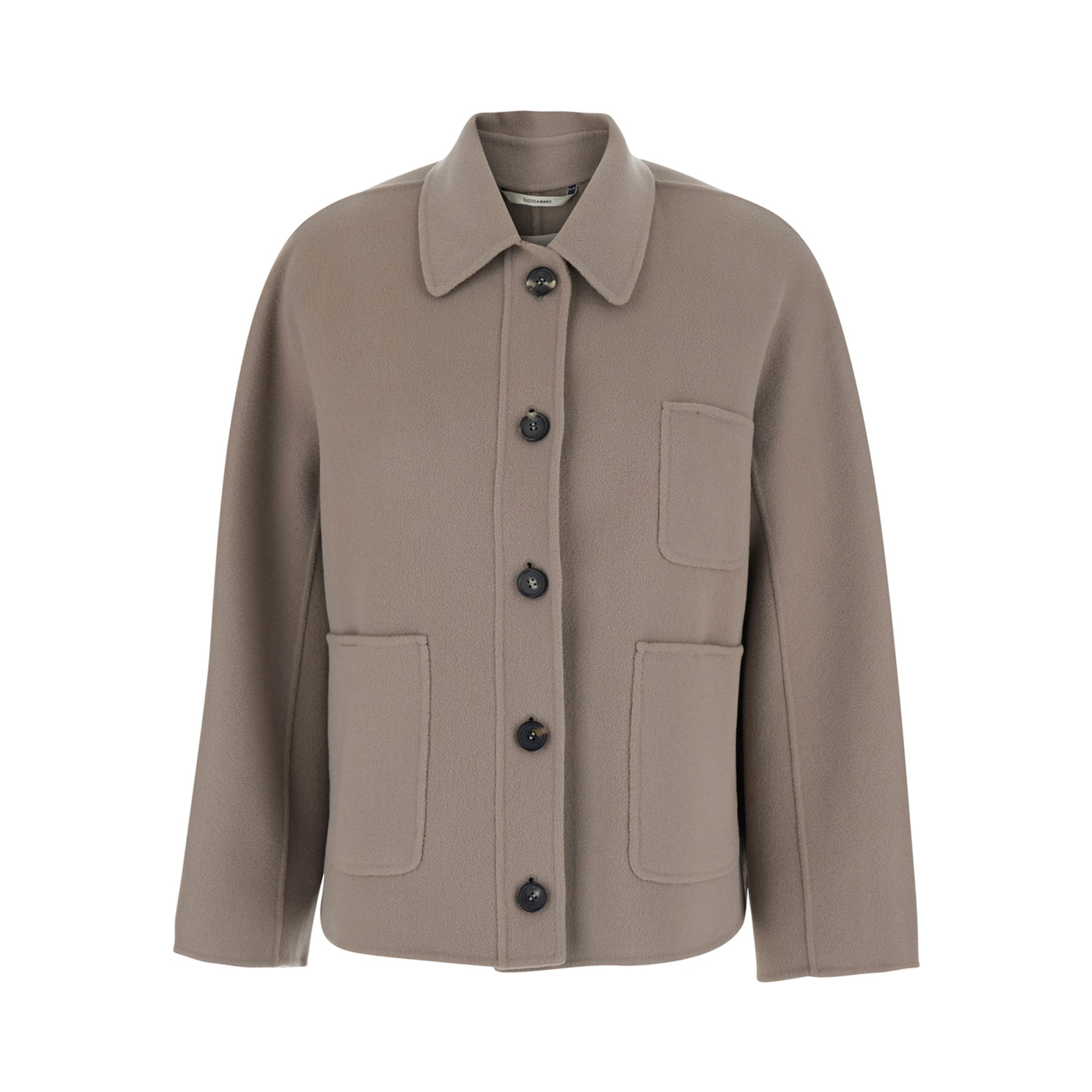 Jacket CHLOE with shirt collar and front closure in brown for women