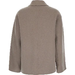 Jacket CHLOE with shirt collar and front closure in brown for women