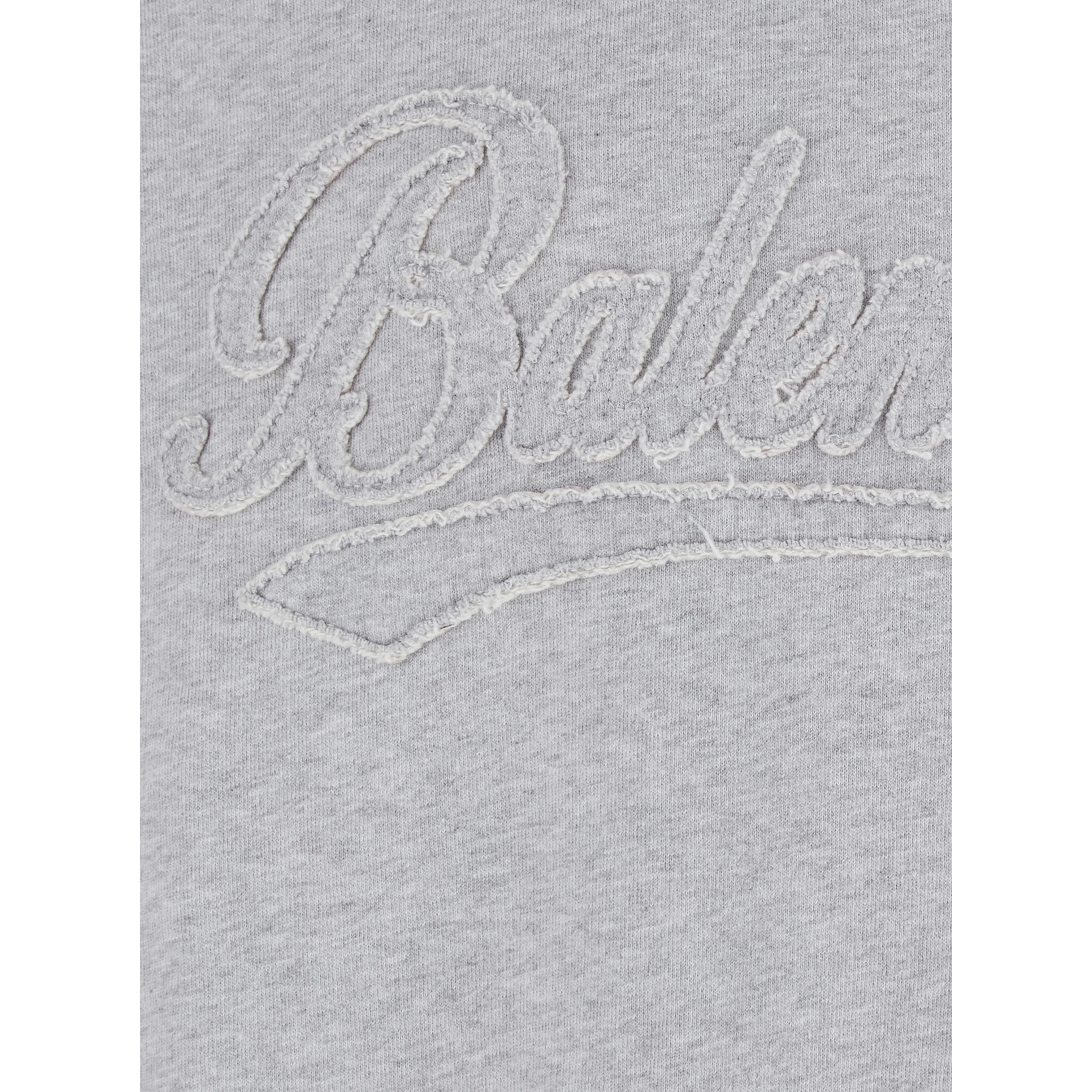 Grey Hoodie with embossed logo on the front in cotton blend Men