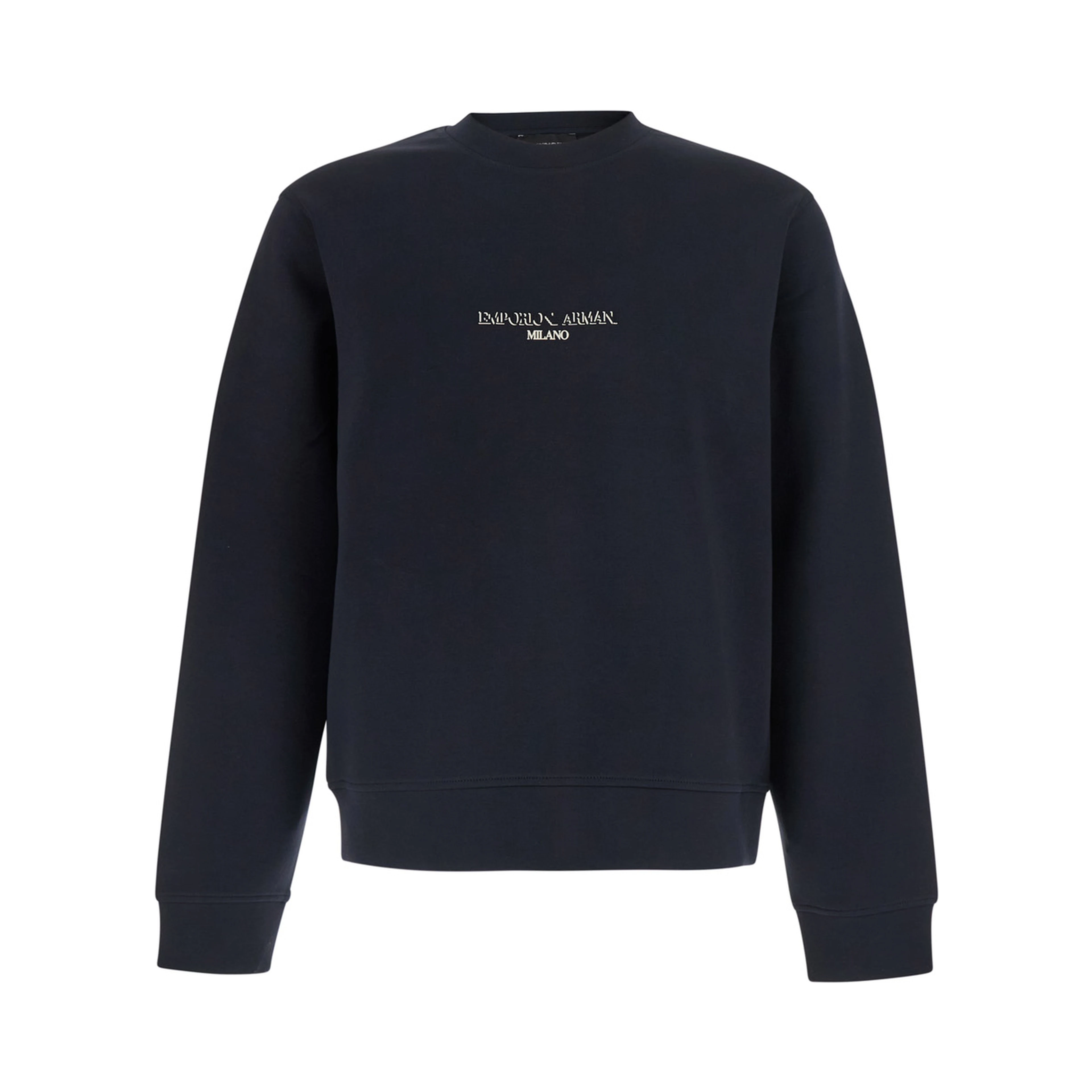 blue Sweatshirt with Logo lettering on the front in cotton for men
