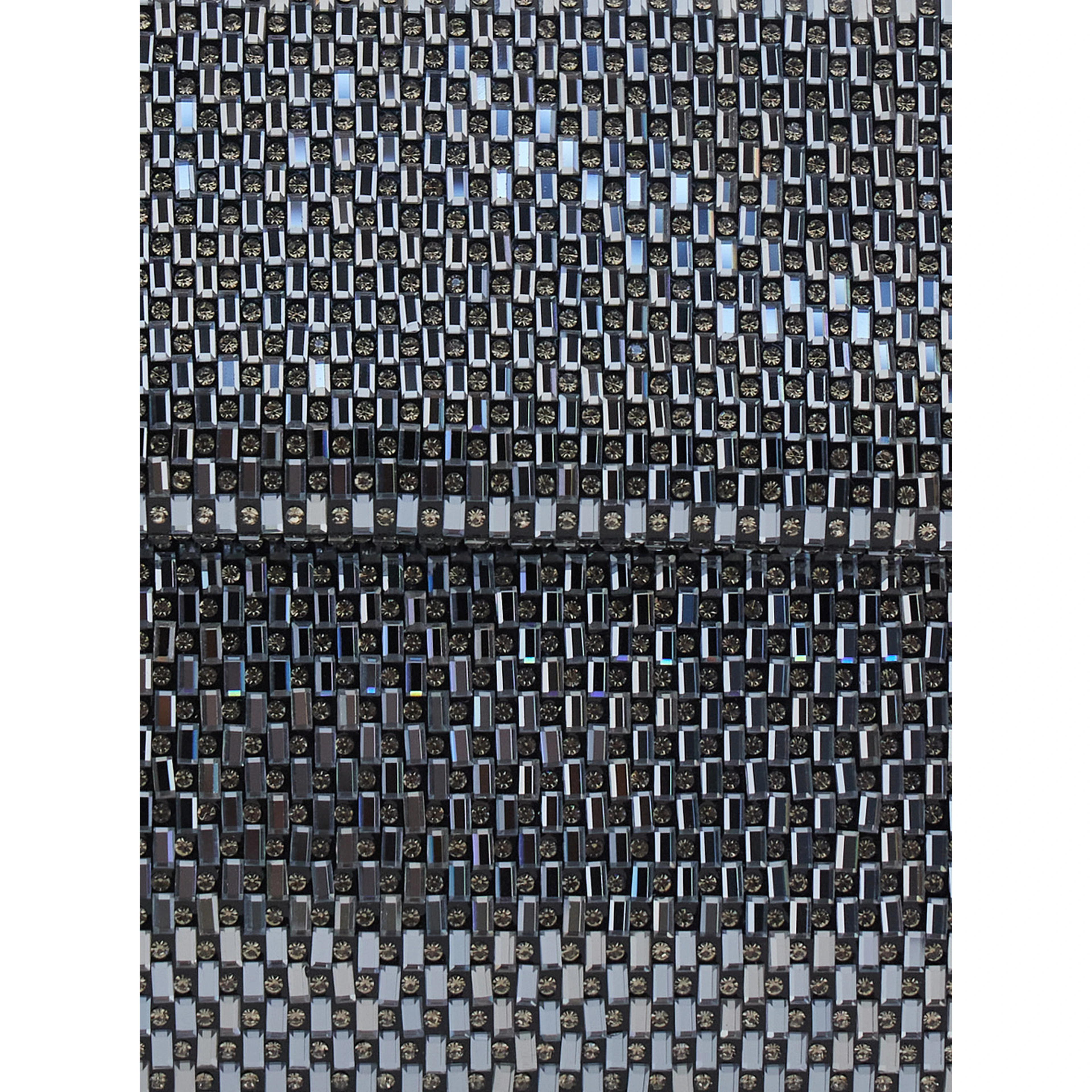 CLUTCH ENTIRELY COVERED IN STONES AND RHINESTONES with personalized shoulder strap and metal closure, black, woman