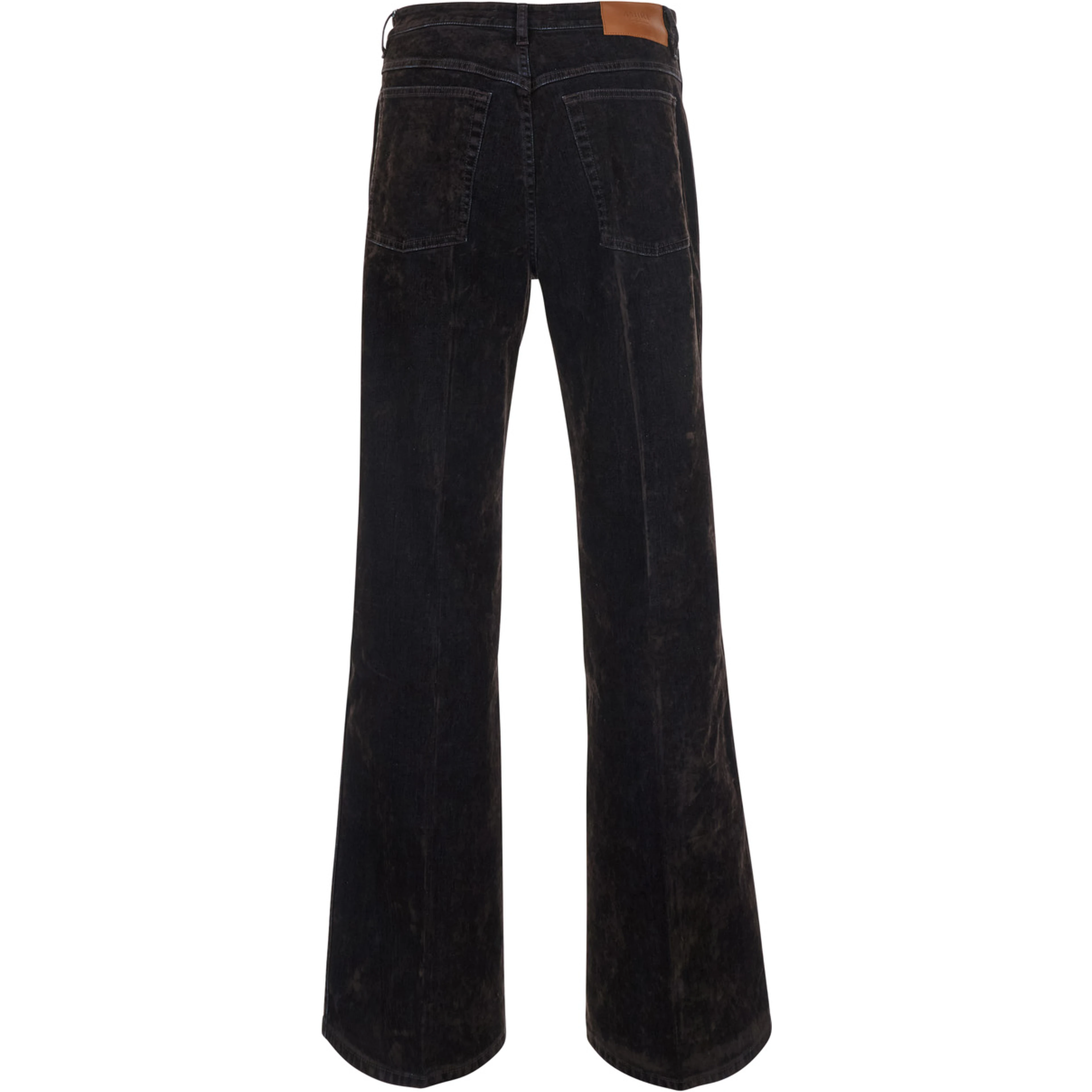 Brown Jeans with Logo Patch on the Back in Denim for Men
