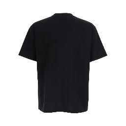 black T-SHIRT with pocket with metallic VLogo in cotton for men