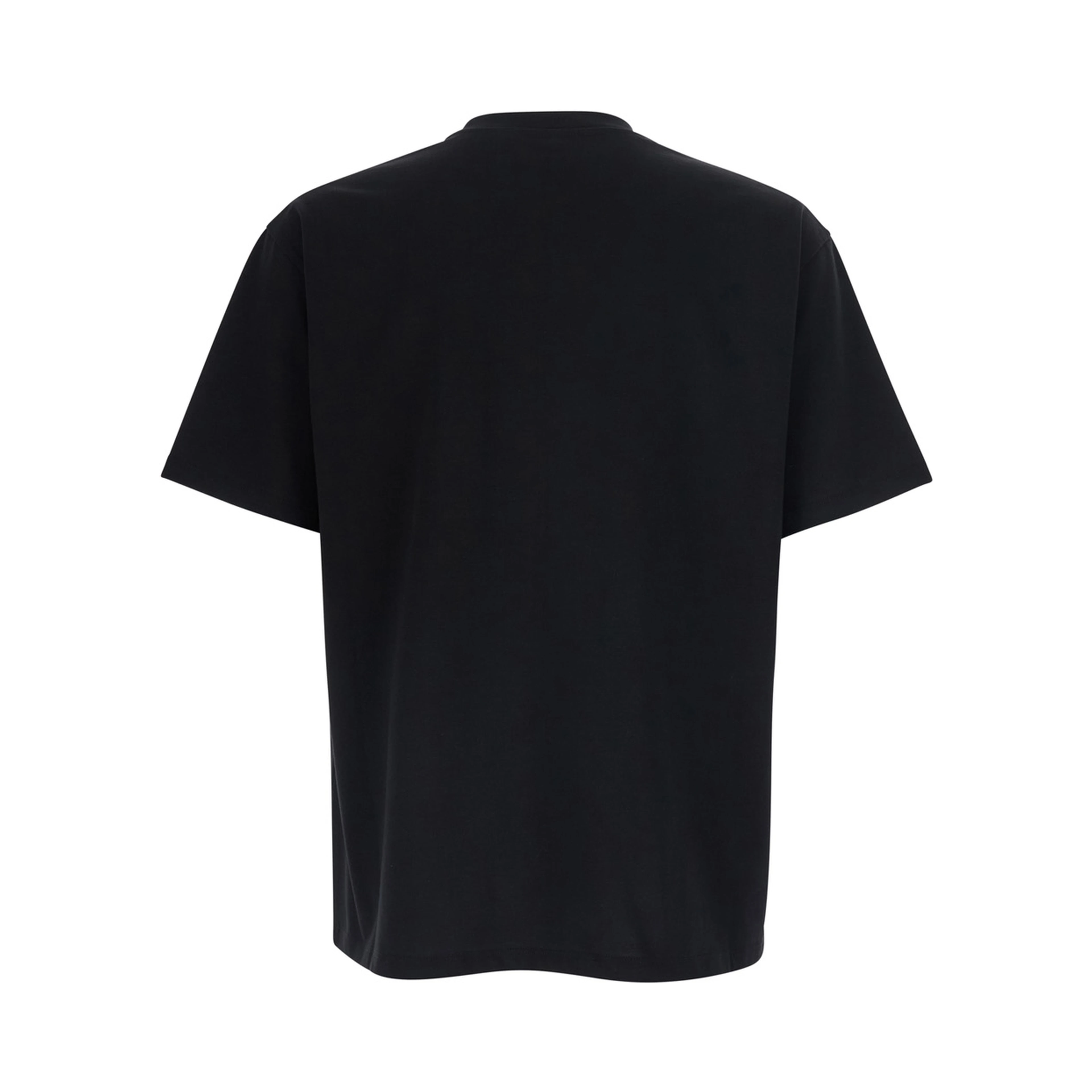 black T-SHIRT with pocket with metallic VLogo in cotton for men