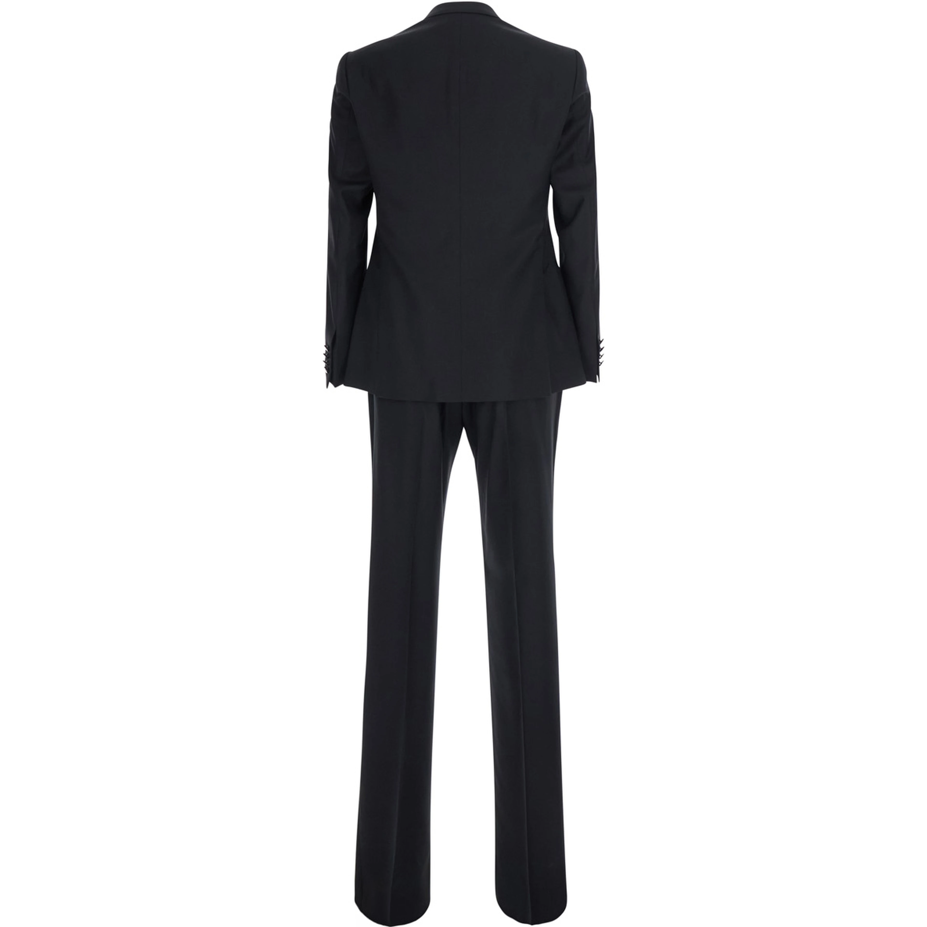 Two-piece Tuxedo with Notched Revers and Black Color for Men