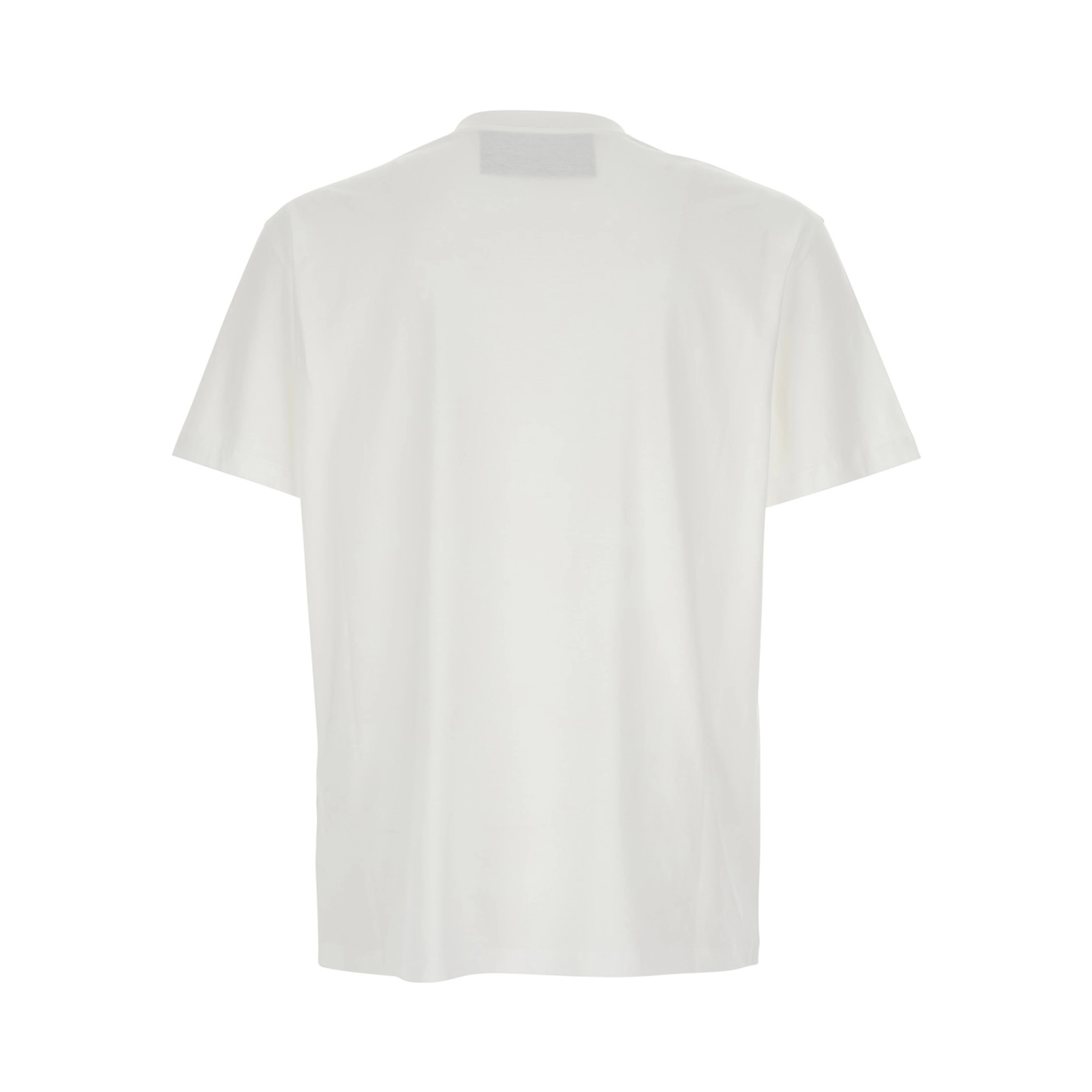 white T-SHIRT with pocket with metallic VLogo in cotton for men
