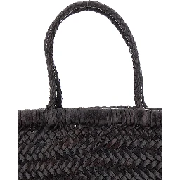 Handbag Flat Gora Mini with Two Top Handles and Ecoleather Intreccio Design