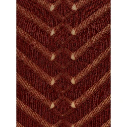 Bordeaux Long Dress with Crew Neck and All-Over Embroidery in Stretch Viscose Woman