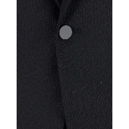 Two-piece Tuxedo with Notched Revers and Black Color for Men