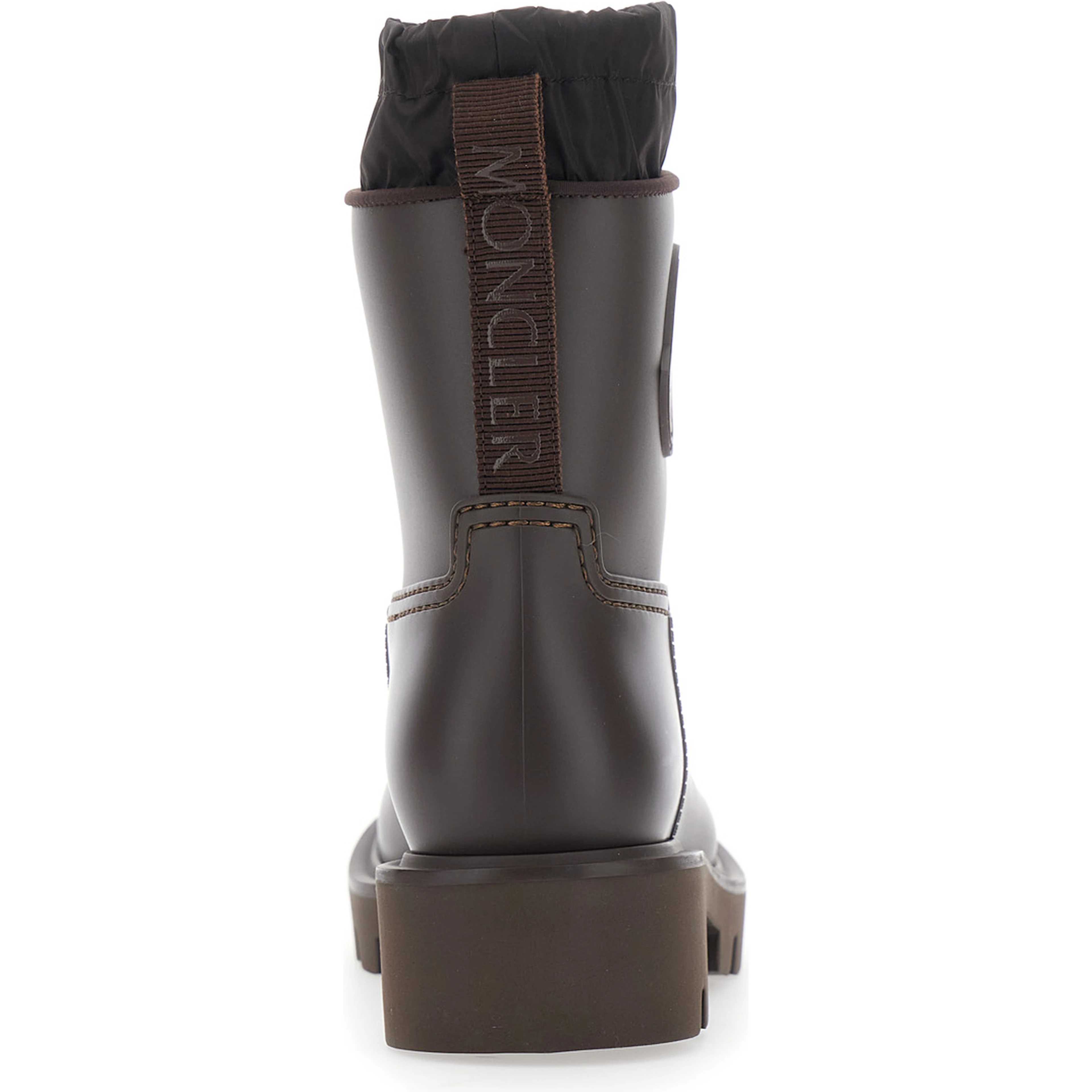 Kickstream Brown Rain Boots with Logo on the Side and Drawstring Closure in PVC for Women