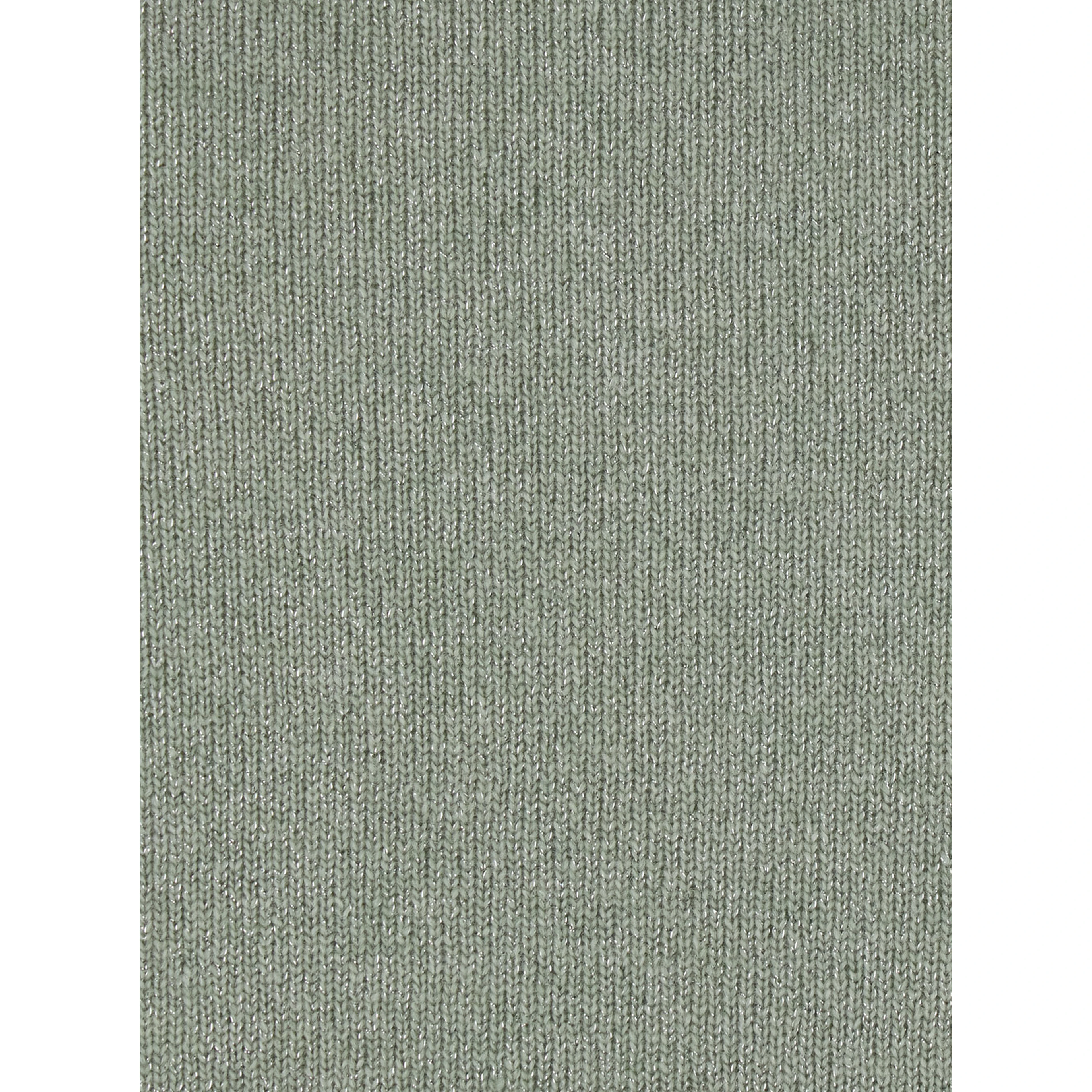 Green Crew-Neck Short Design Sweater in Wool and Cashmere Blend for Women
