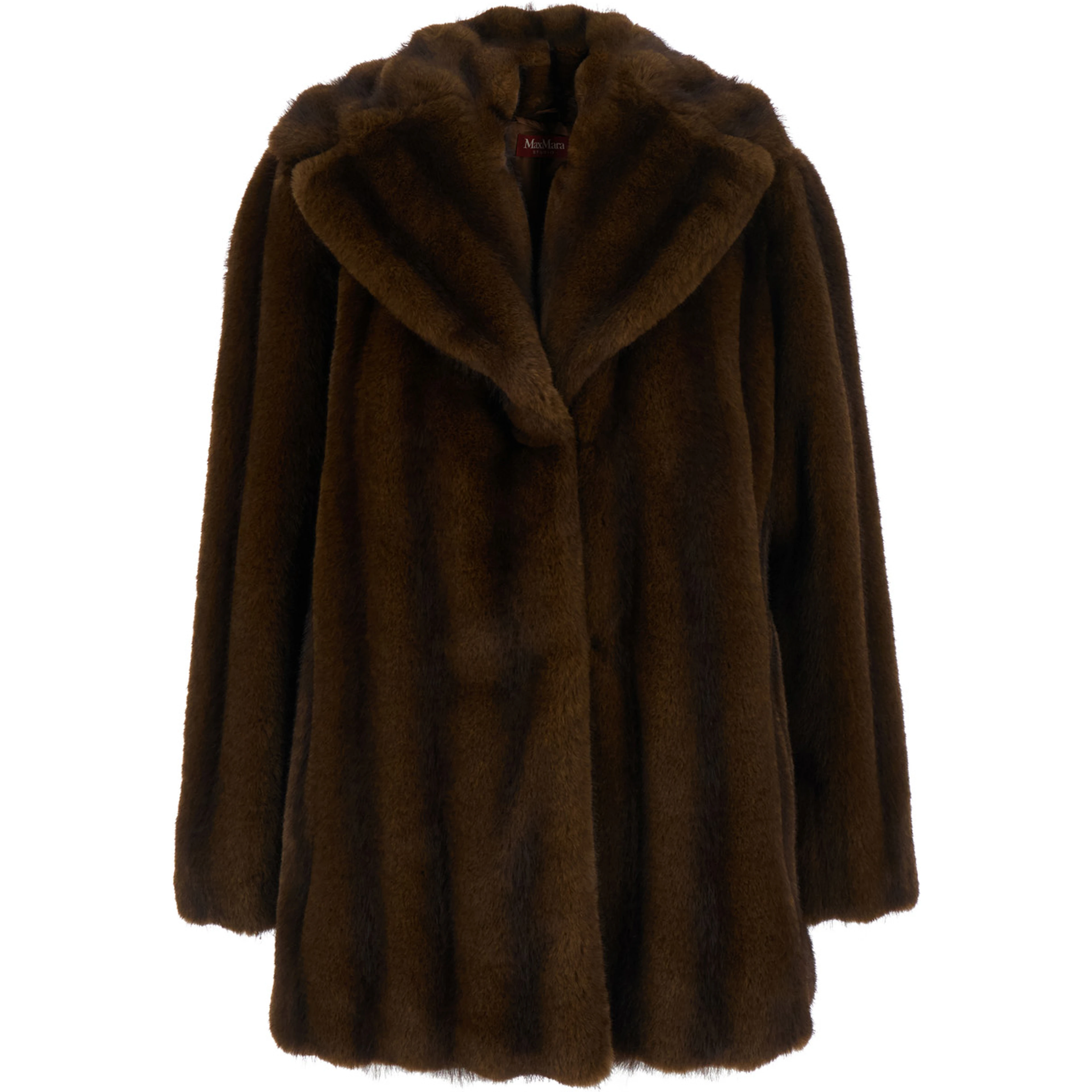 MSTNEO Jacket with high collar and long sleeves in Tech Fabric brown woman