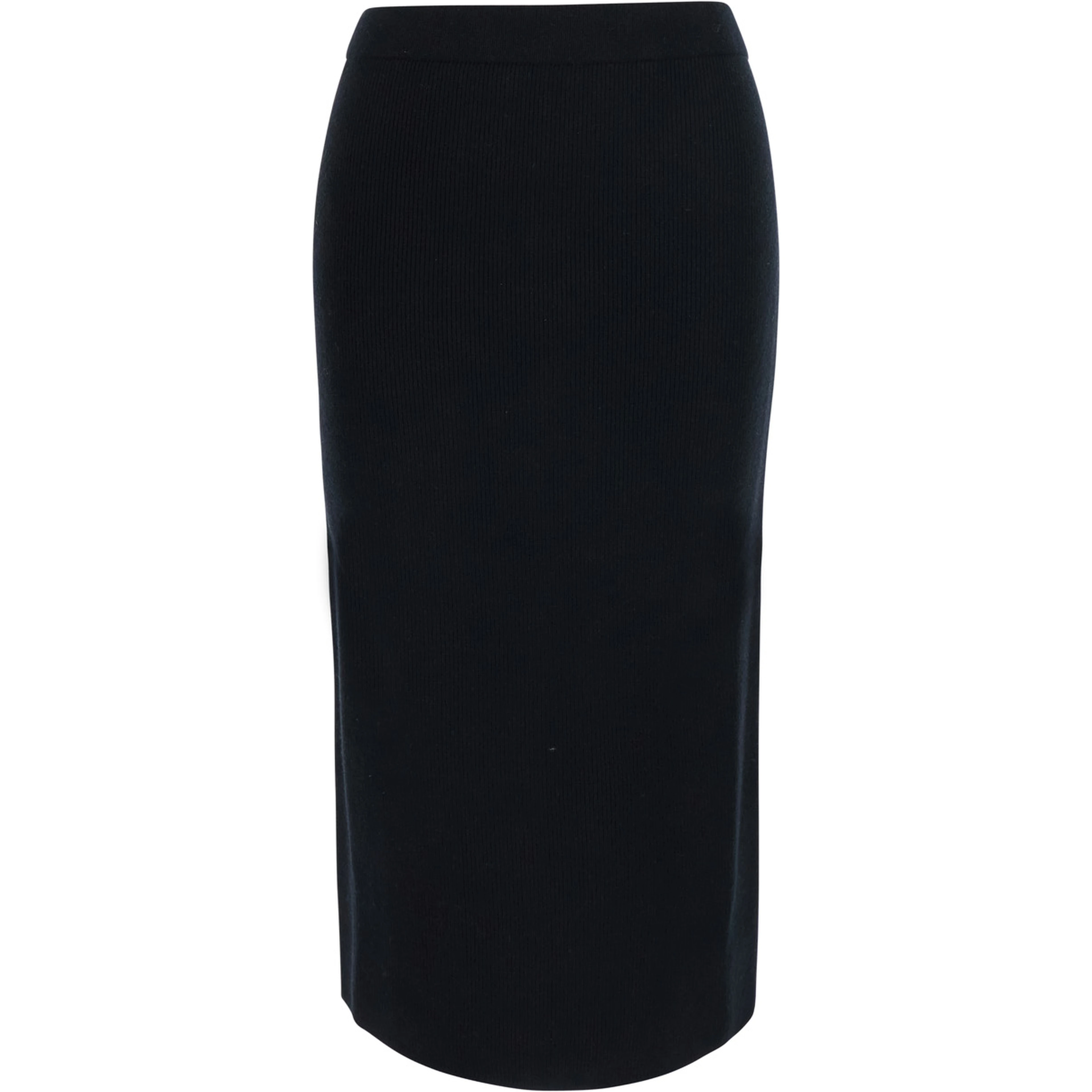 Zucca Black ribbed skirt in wool for women