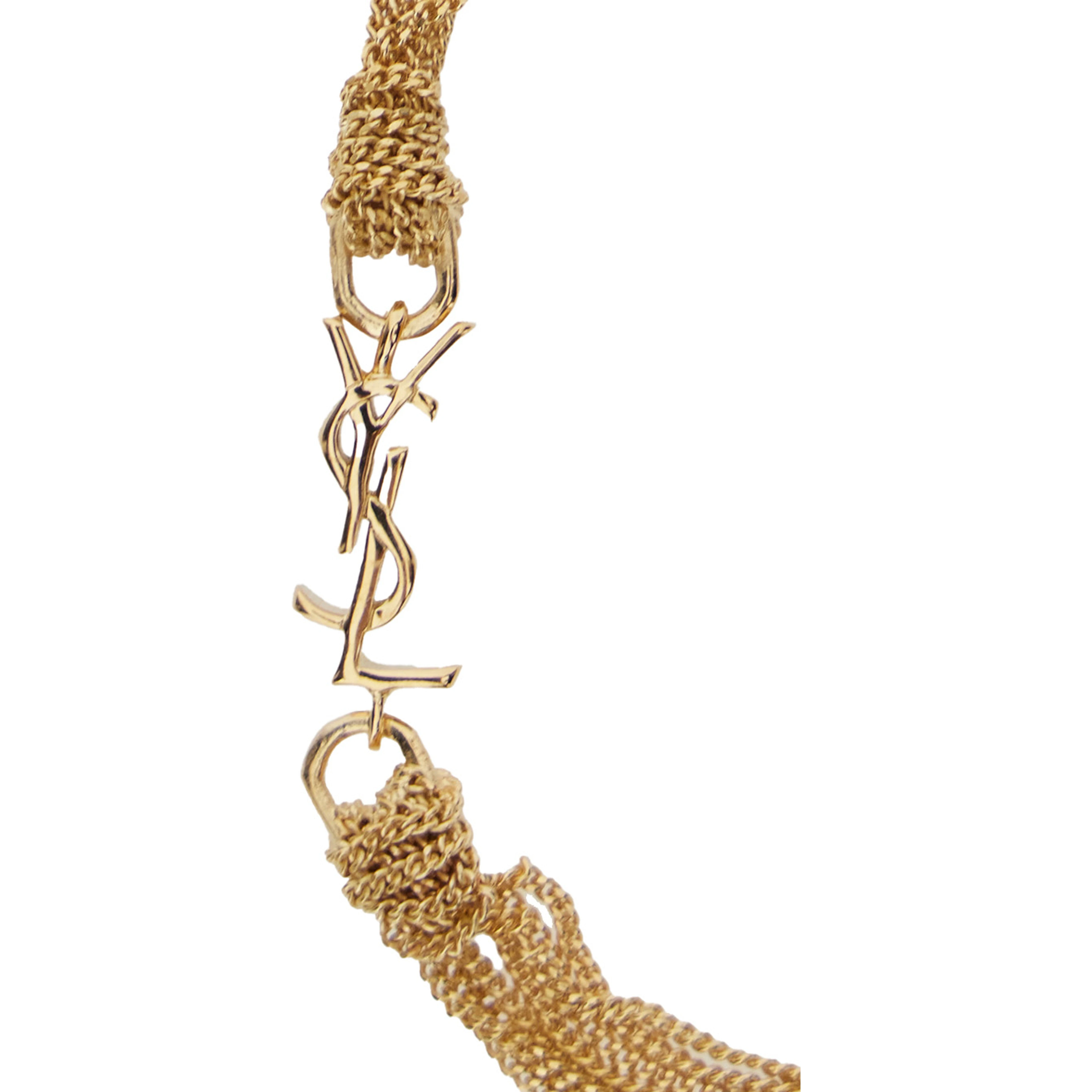 Bracelet with Cassandre Charm and Adjustable Claw Clasp in Metallic Brass for Women