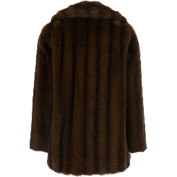 MSTNEO Jacket with high collar and long sleeves in Tech Fabric brown woman