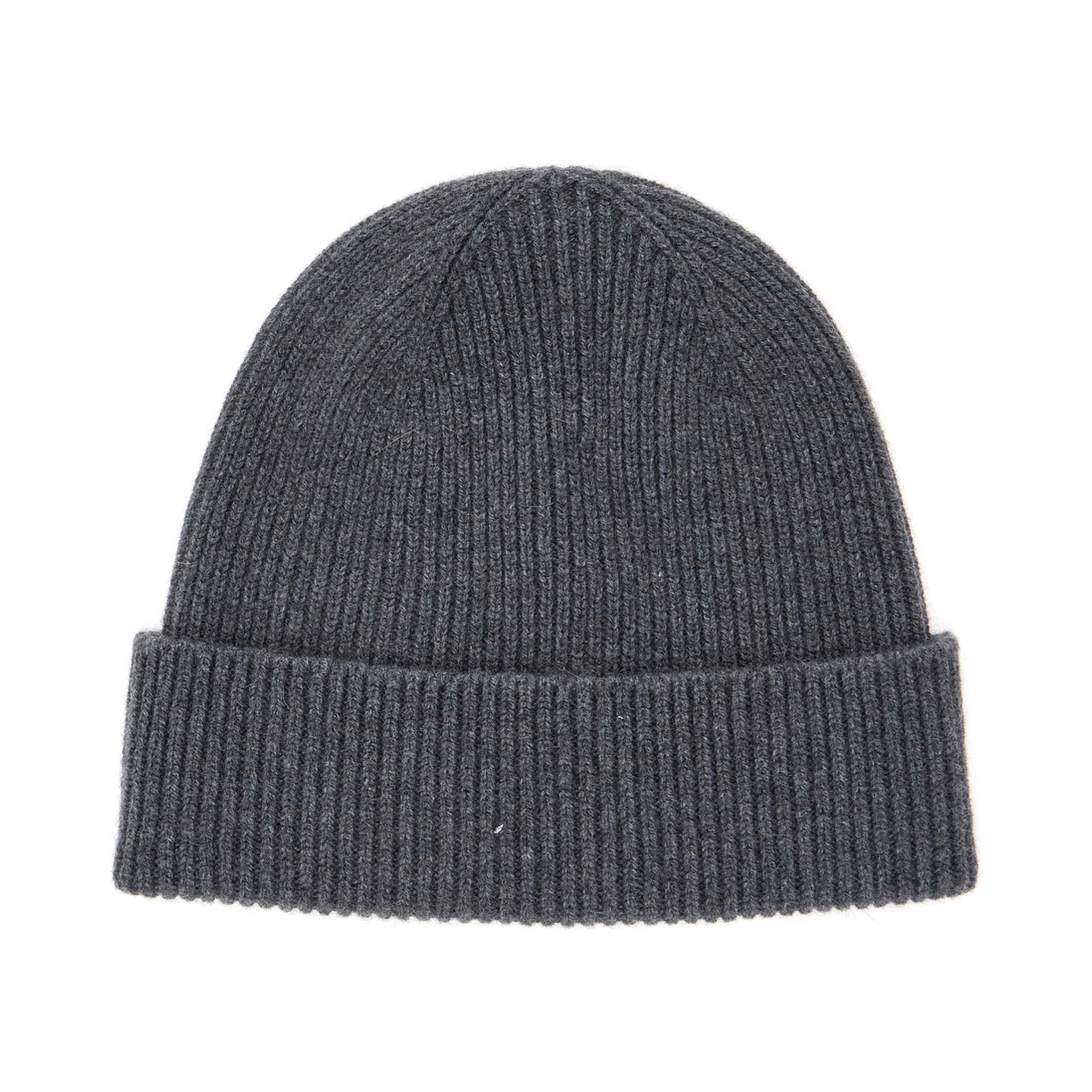Gray Logo Patch Beanie for Men