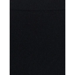 Zucca Black ribbed skirt in wool for women