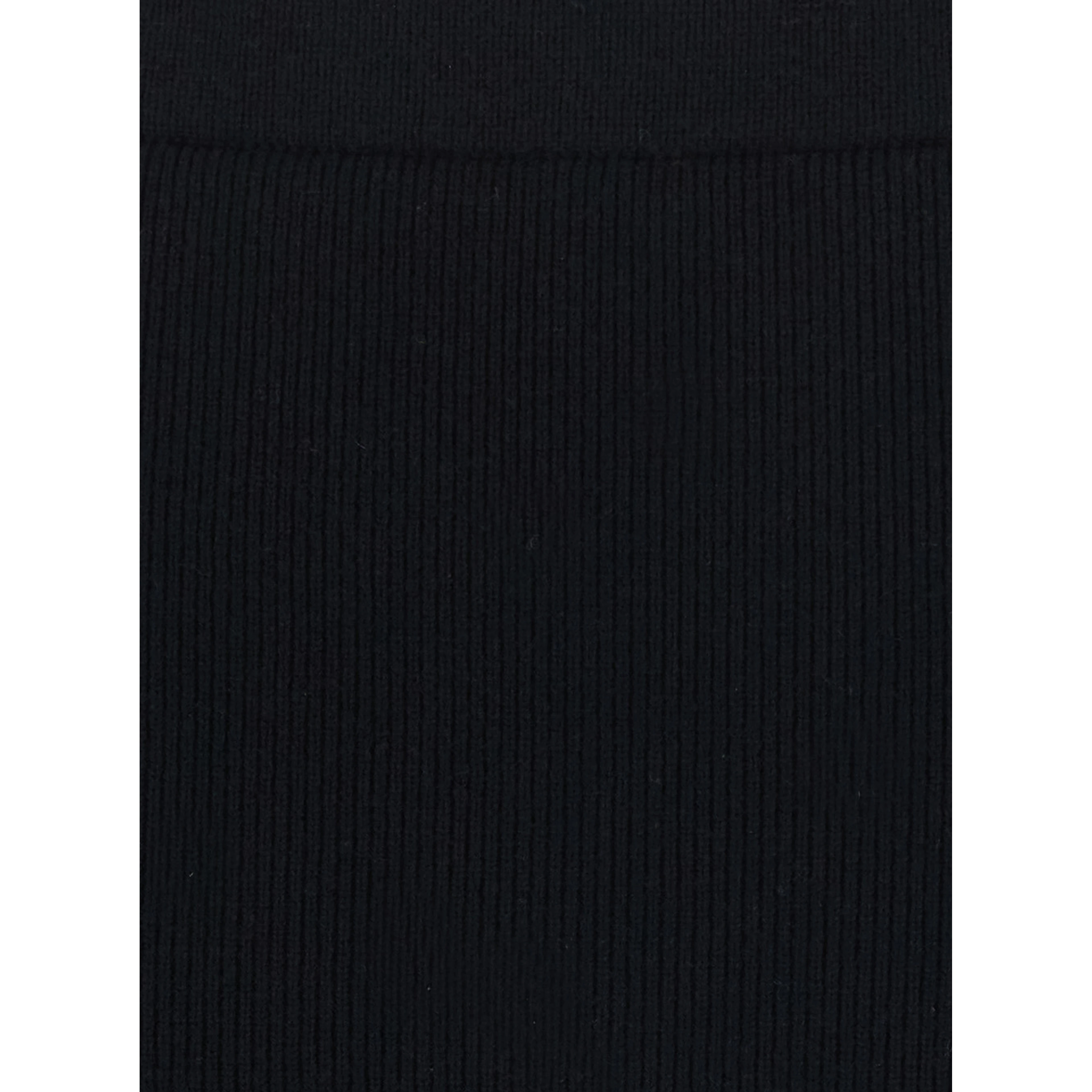 Zucca Black ribbed skirt in wool for women