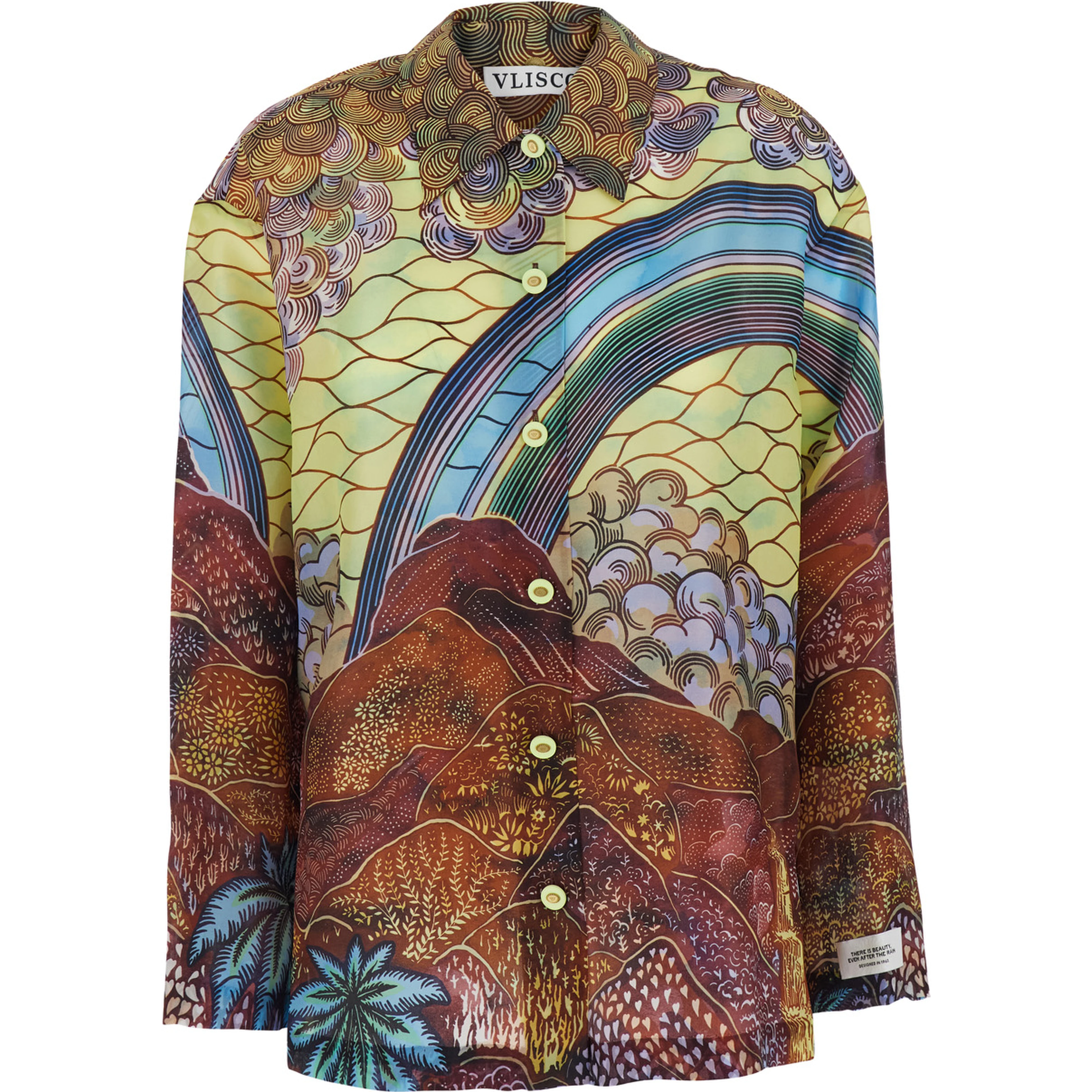 Jacket Meya Meya with long sleeves in multicolor tech fabric for women