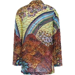 Jacket Meya Meya with long sleeves in multicolor tech fabric for women