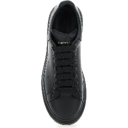 Oversize Sneakers with Logo Lettering on the Heel in Black Leather for Men