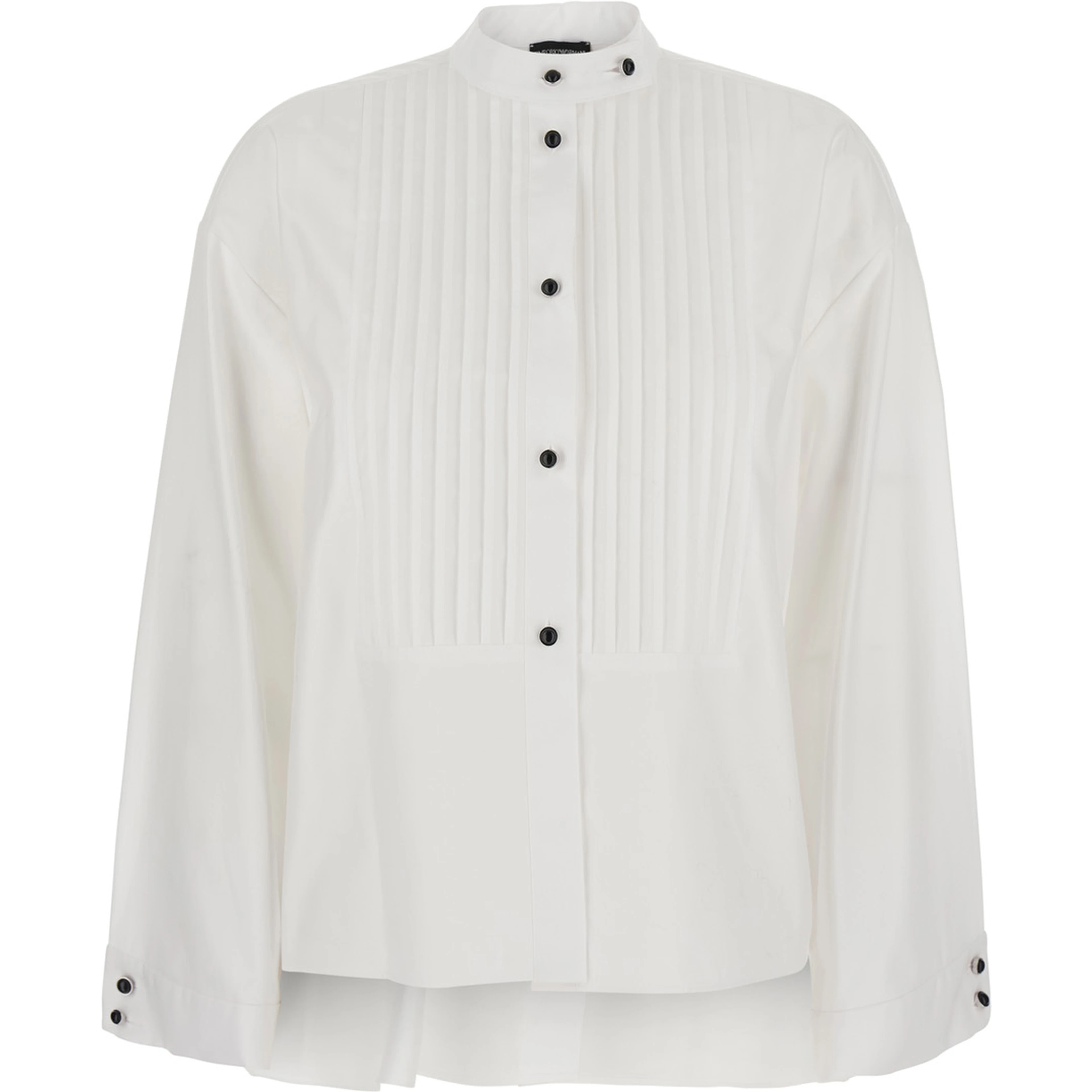 White Cotton Long Sleeve Shirt for Men