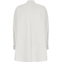 White Cotton Long Sleeve Shirt for Men