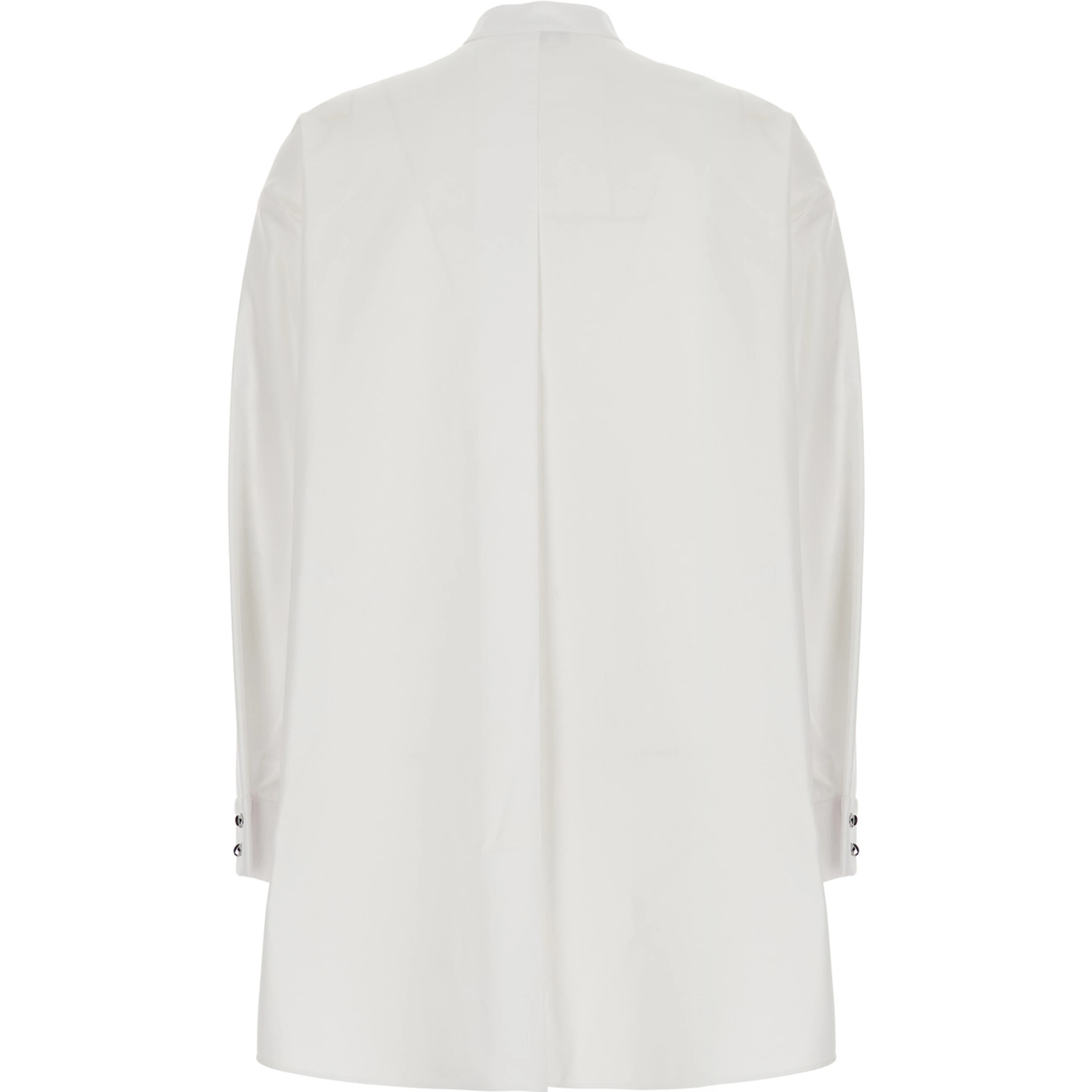 White Cotton Long Sleeve Shirt for Men