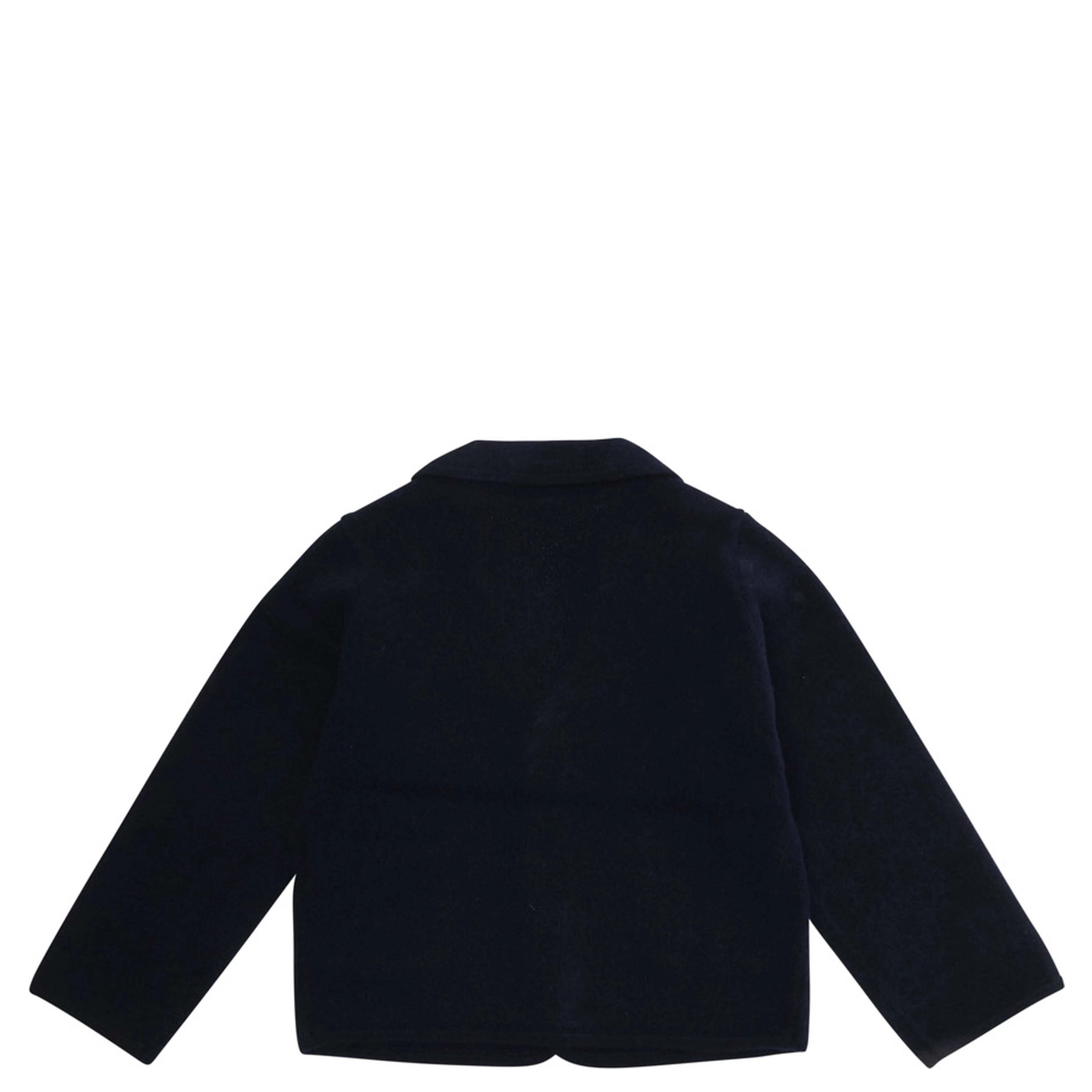 blue blazer with tone-on-tone logo patch in fabric baby