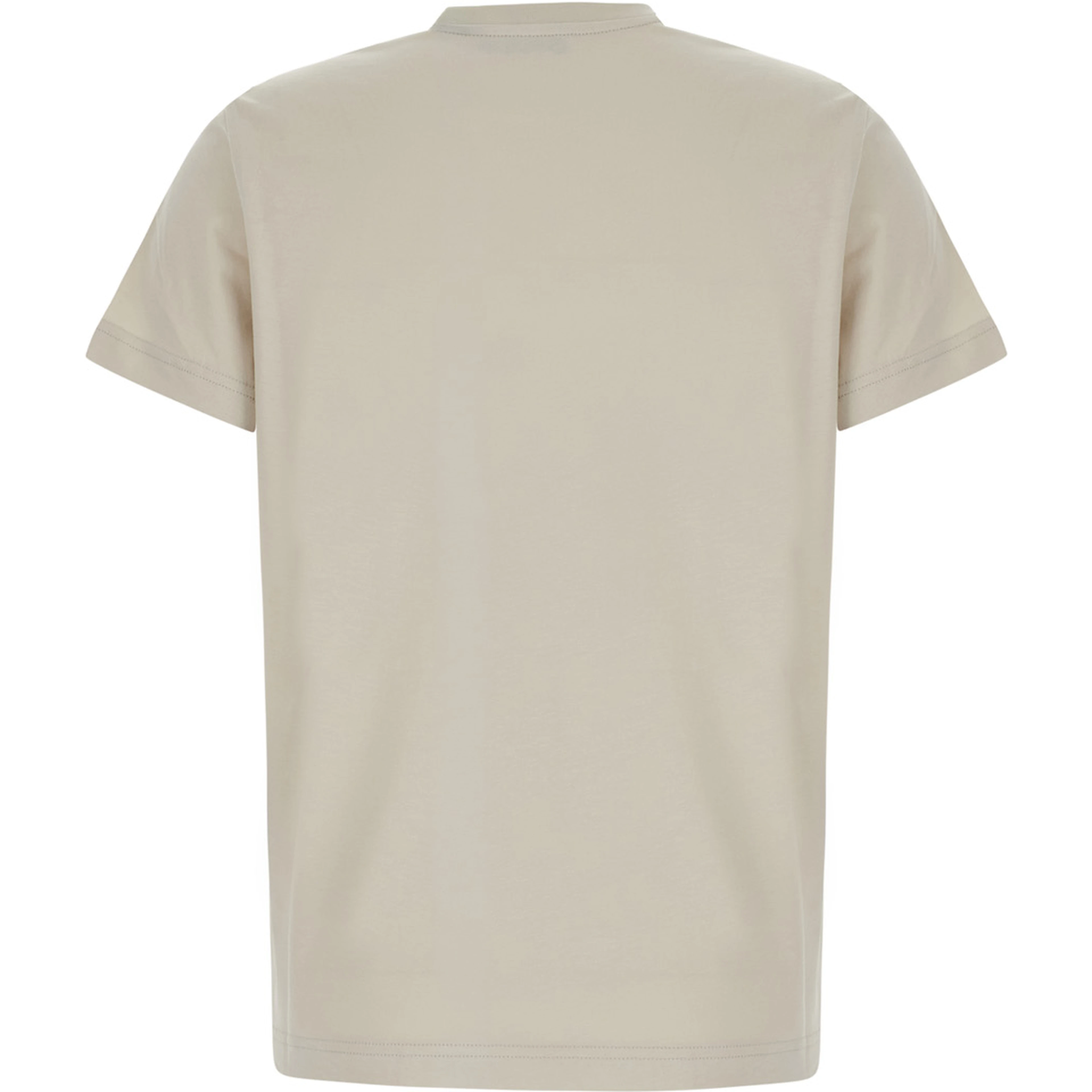 White Crew neck T-shirt with Logo lettering on the front and logo patch on the sleeve in cotton for women