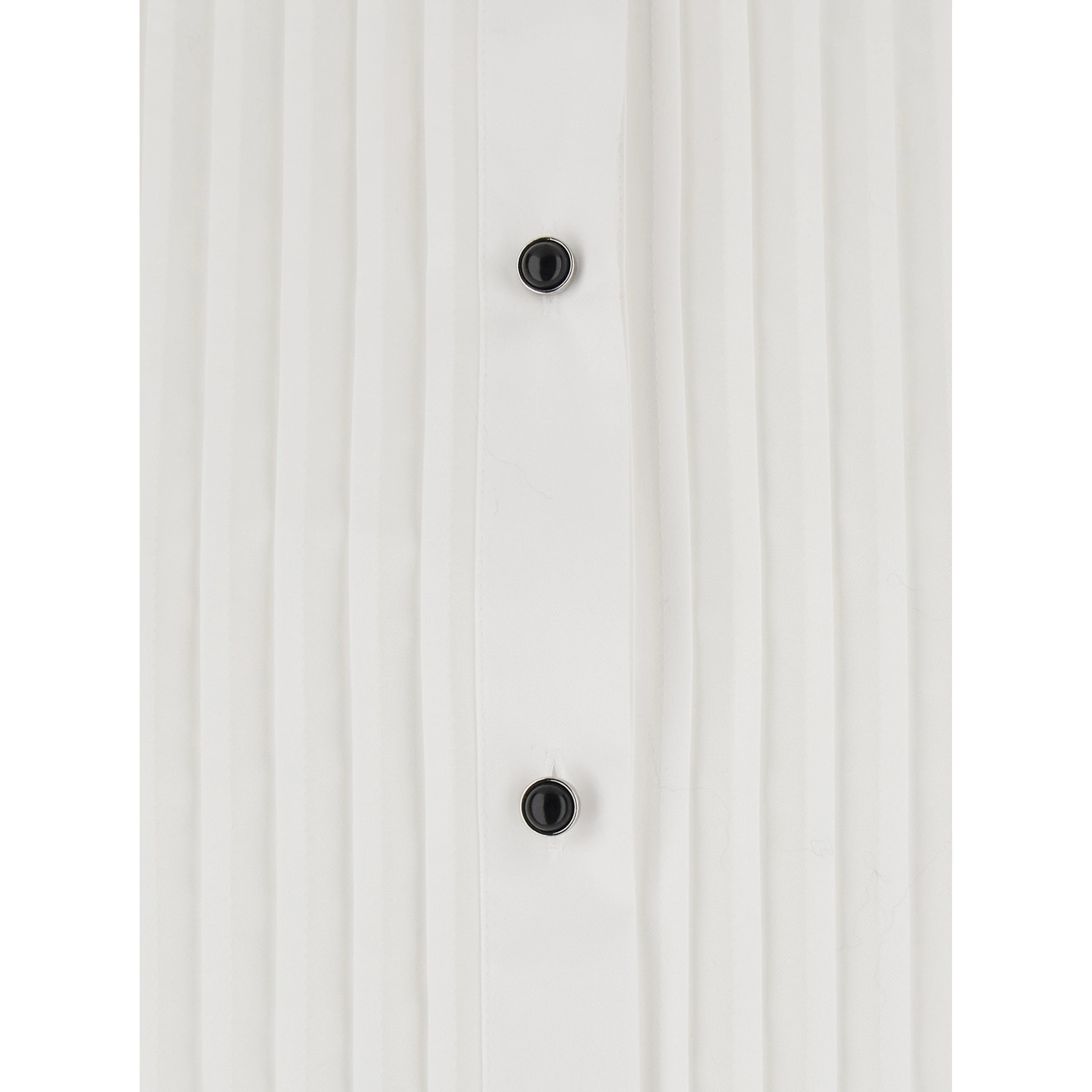 White Cotton Long Sleeve Shirt for Men