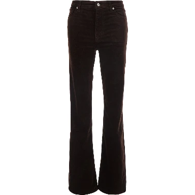 The Corduroy Reboot brown Pants with flared leg in corduroy for women