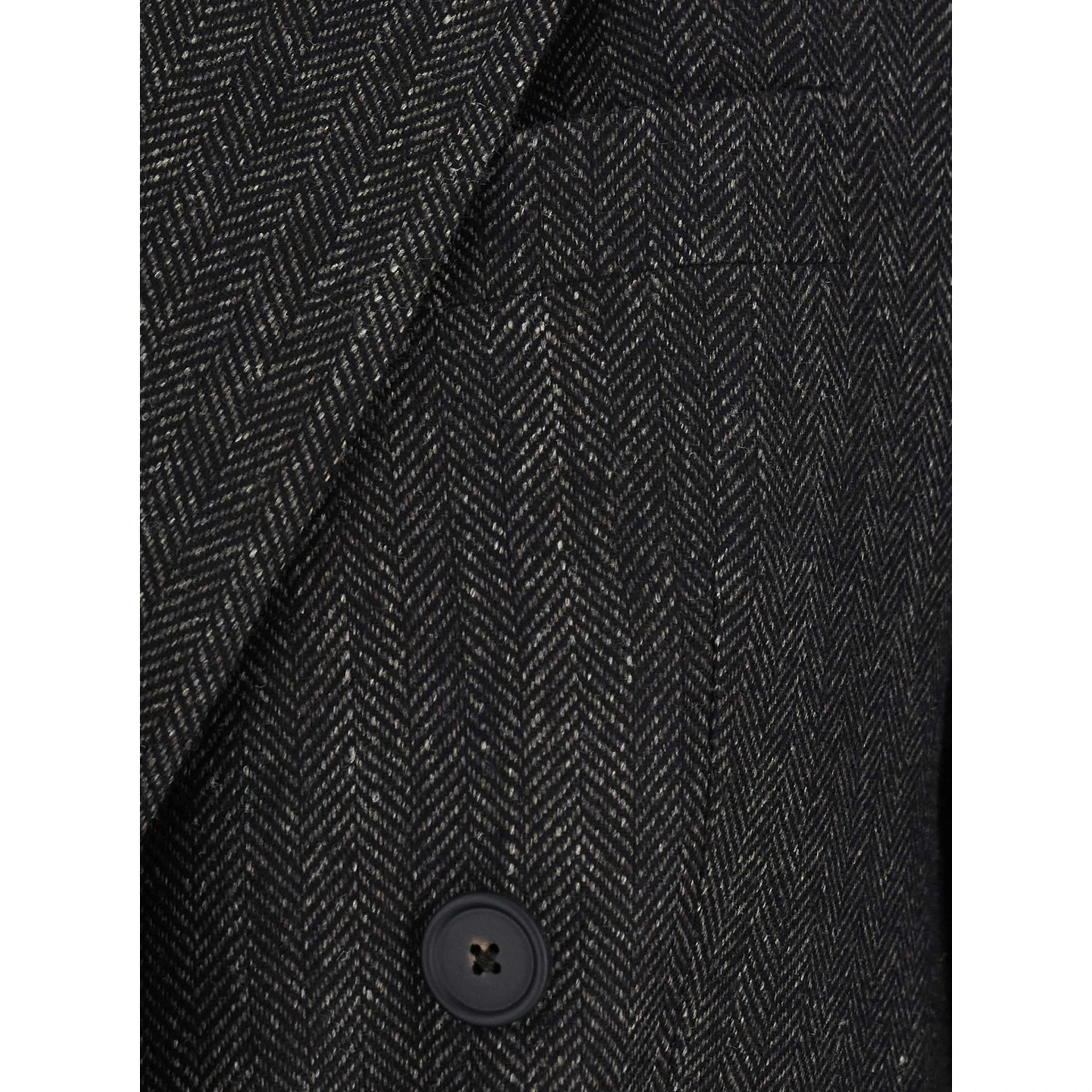JasmineGrey double-breasted jacket with herringbone motif in wool blend for women