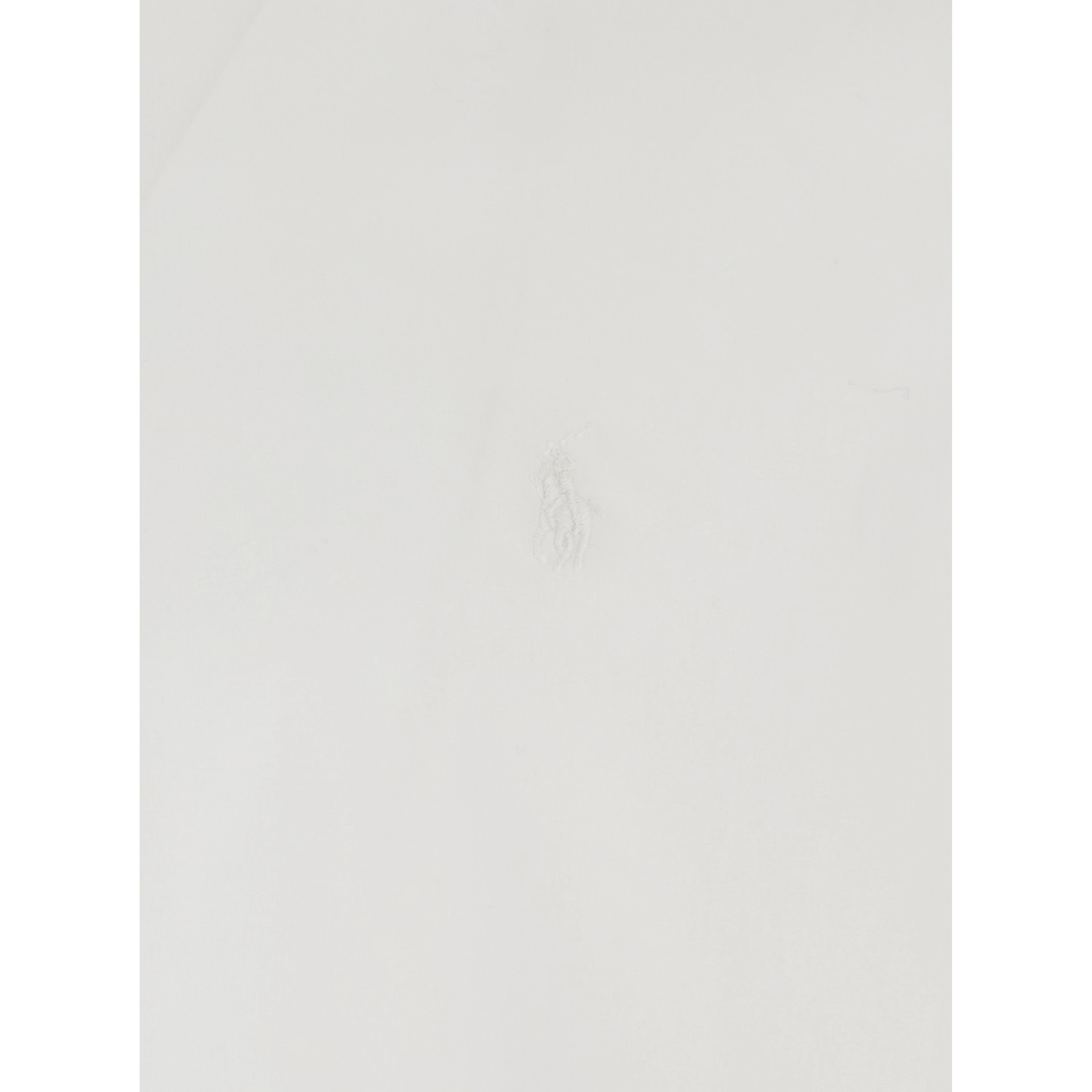 Shirt Custom Fit with Pointed Collar and Tone-on-Tone Pony Embroidery on the Front in White Cotton for Men