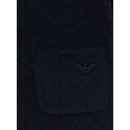 blue blazer with tone-on-tone logo patch in fabric baby